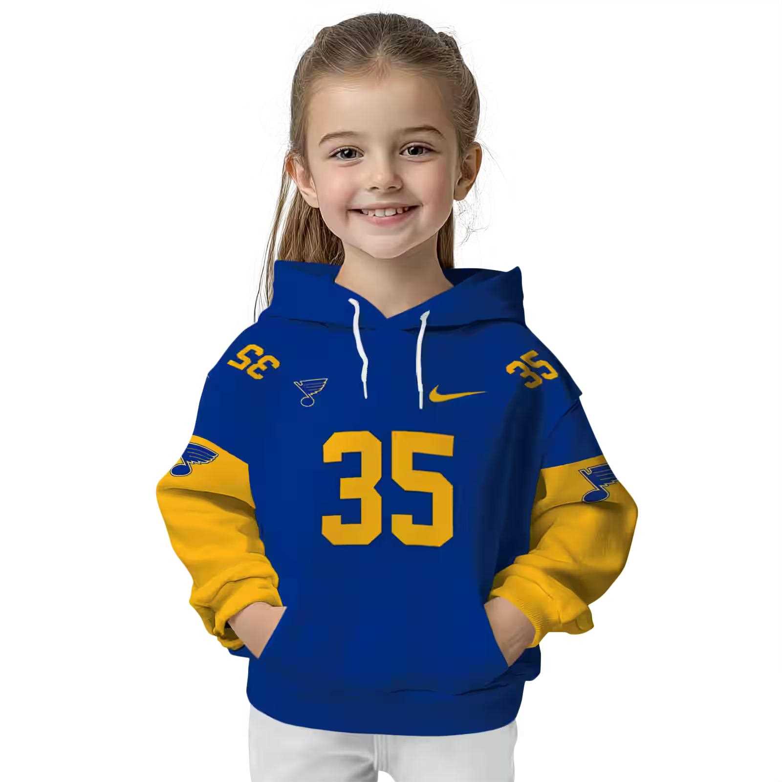 personalized st louis blues minimal design blue hoodie top rated