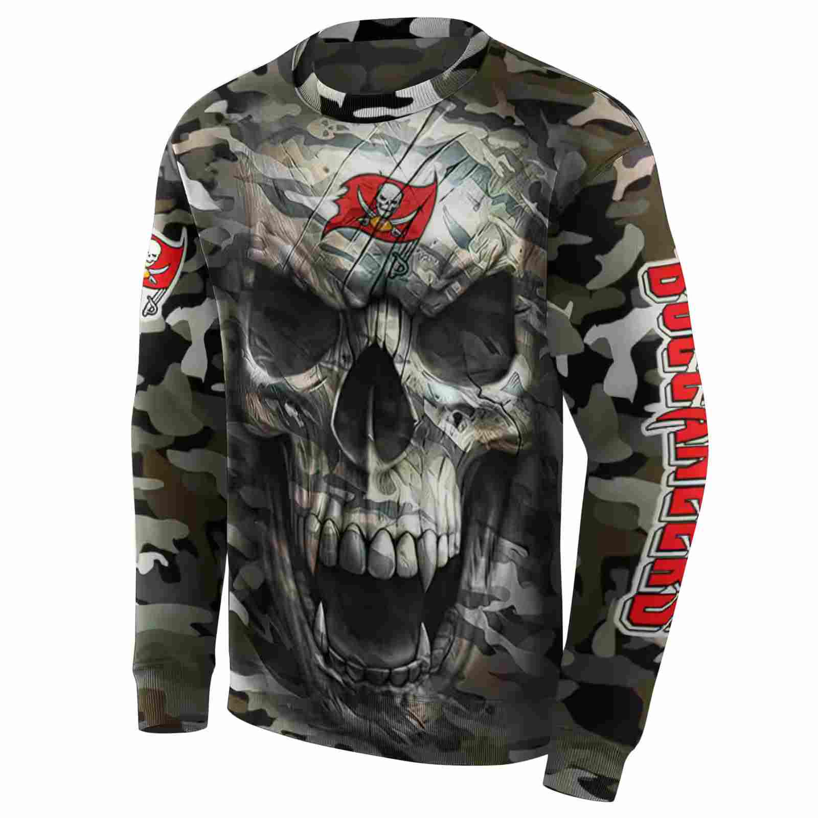 personalized tampa bay buccaneers camo skull hoodie new arrival