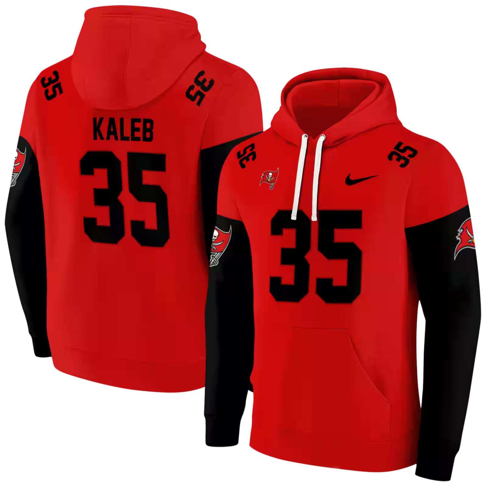 personalized tampa bay buccaneers minimal design red hoodie fashion forward