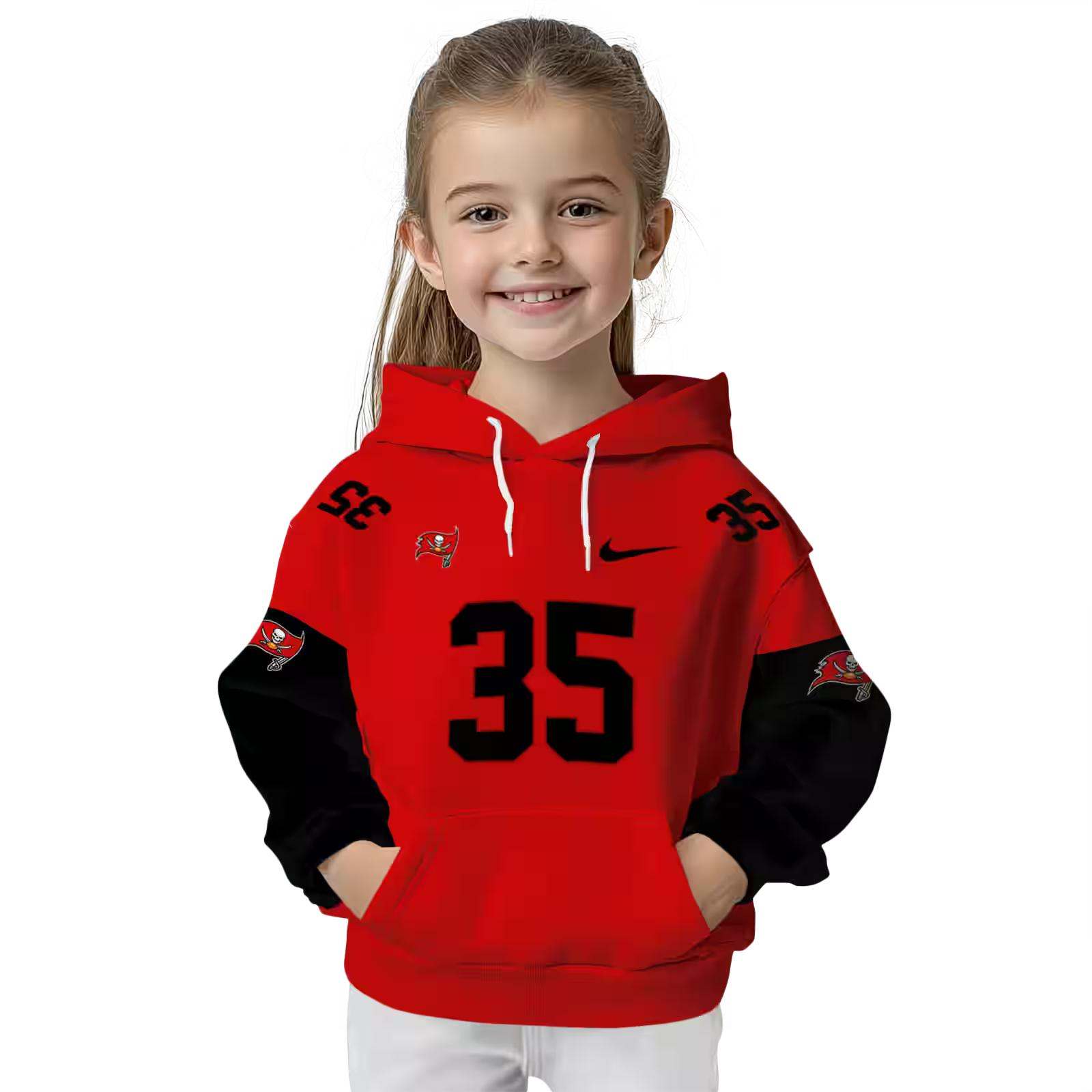 personalized tampa bay buccaneers minimal design red hoodie top rated