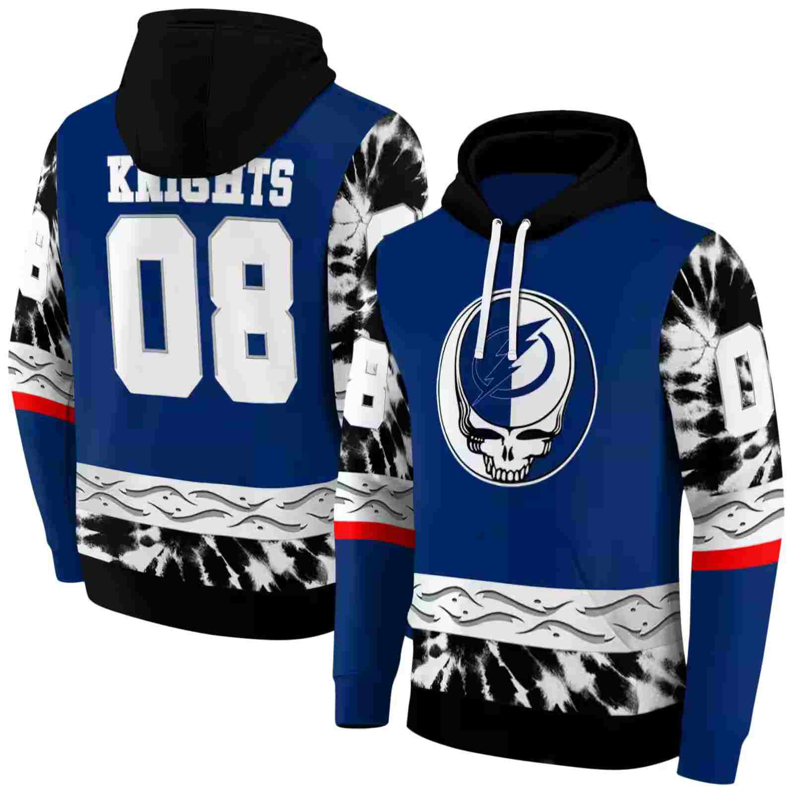 personalized tampa bay lightning grateful vibes blue hoodie fashion forward