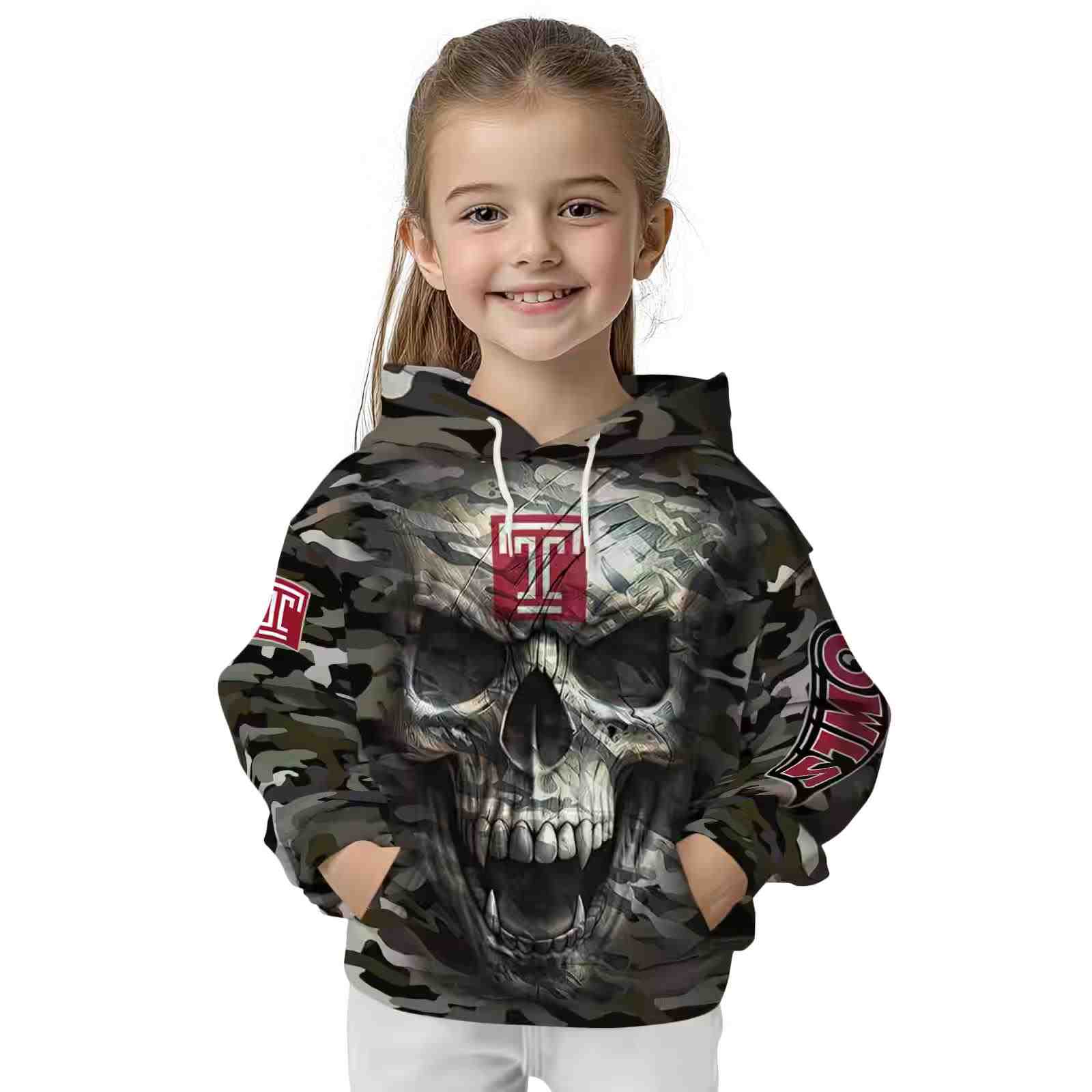 personalized temple owls camo skull hoodie top rated