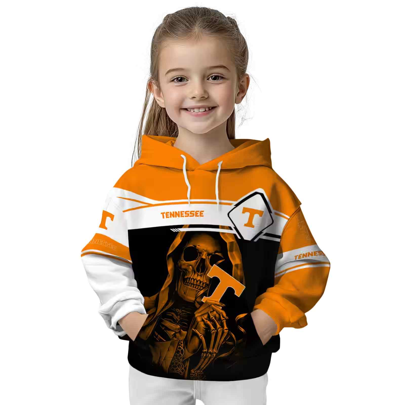 personalized tennessee volunteers grim reaper orange black hoodie top rated