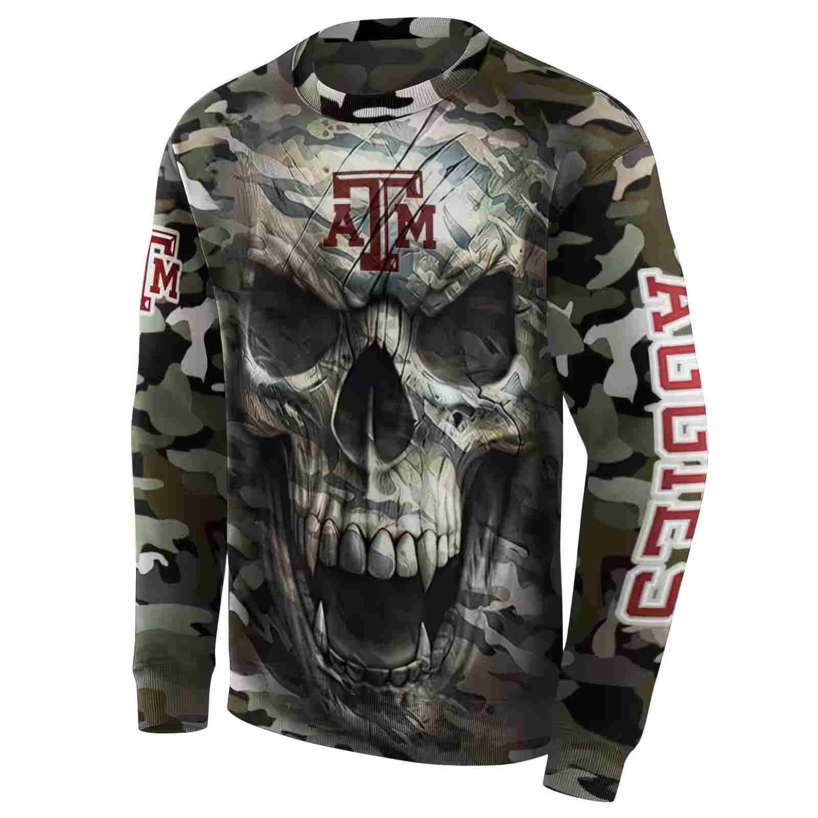 personalized texas am aggies camo skull hoodie new arrival