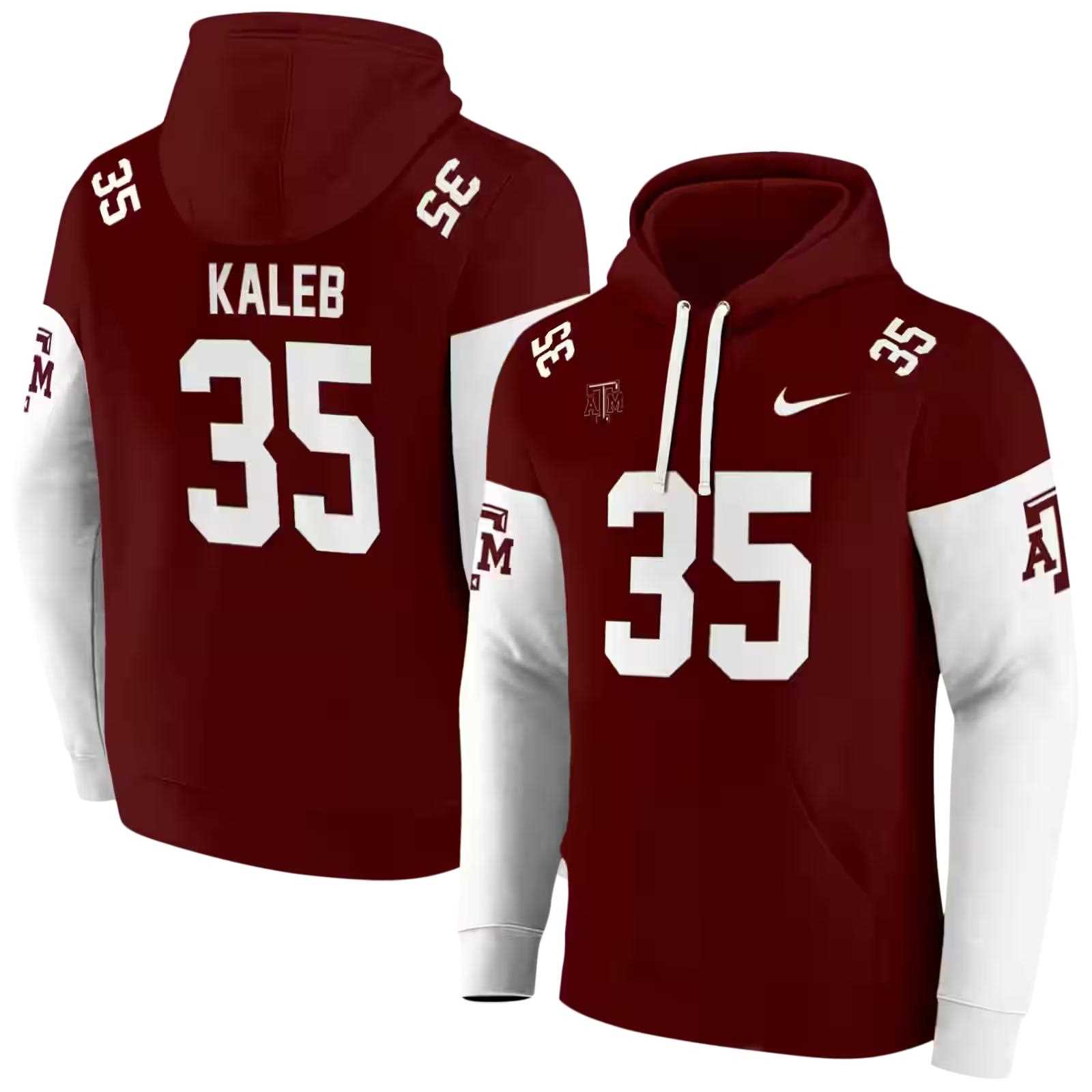 personalized texas am aggies minimal design maroon hoodie fashion forward