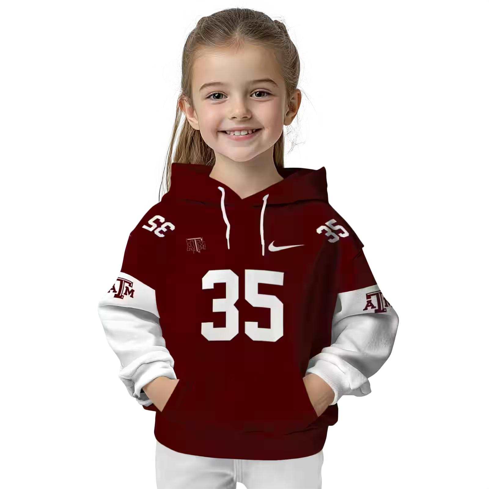 personalized texas am aggies minimal design maroon hoodie top rated