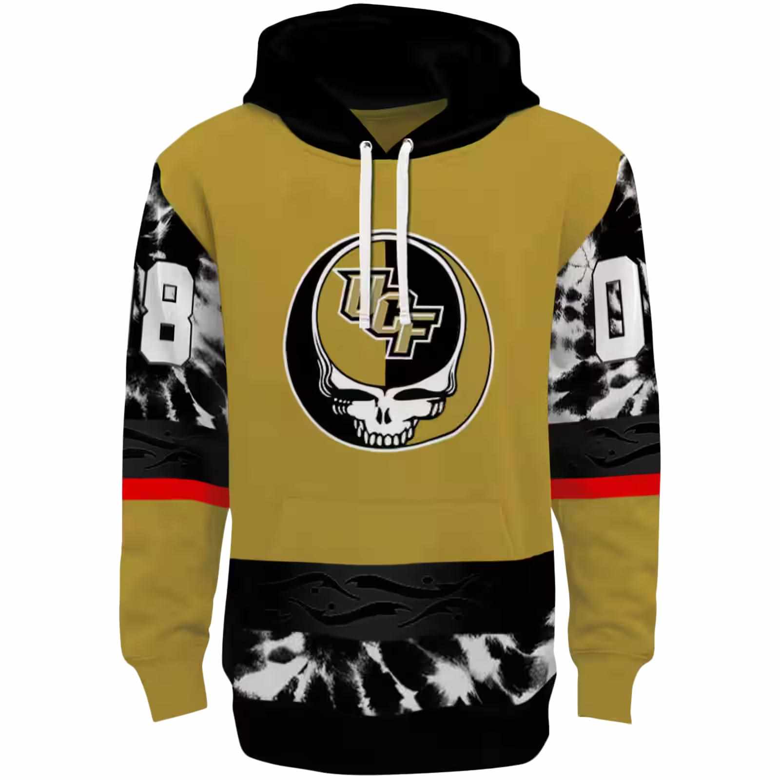 Personalized UCF Knights Grateful Vibes Gold Hoodie