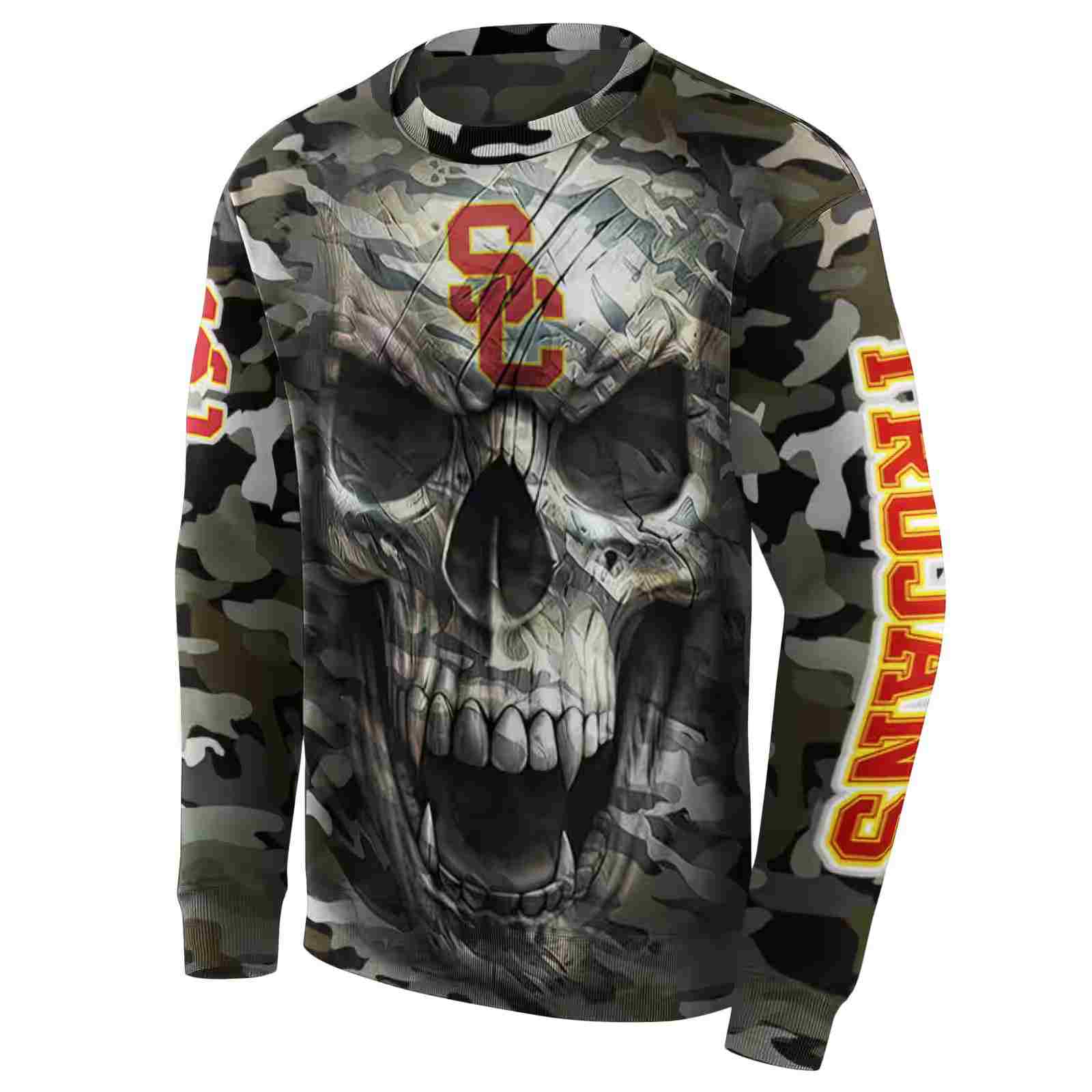 personalized usc trojans camo skull hoodie new arrival