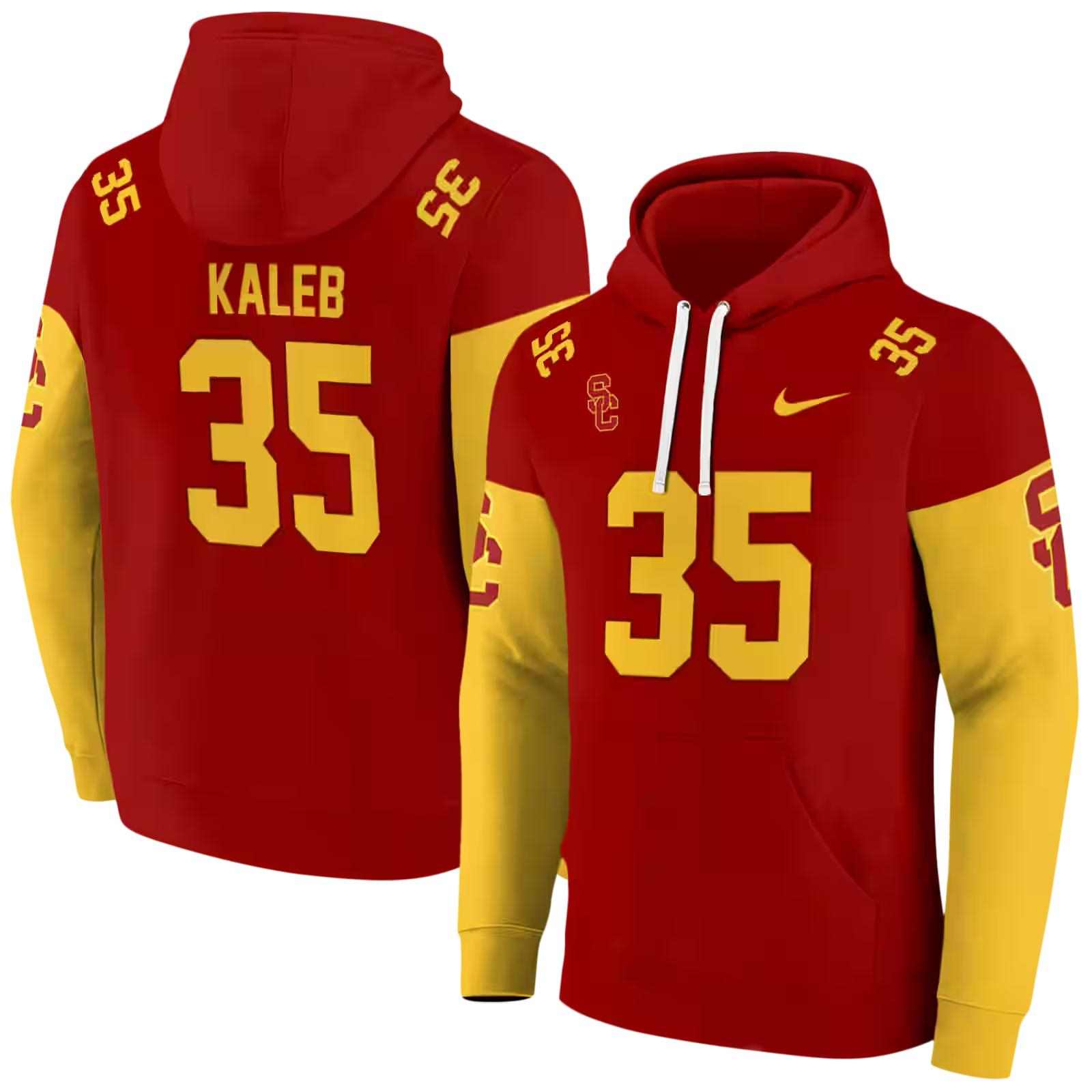 personalized usc trojans minimal design red hoodie fashion forward