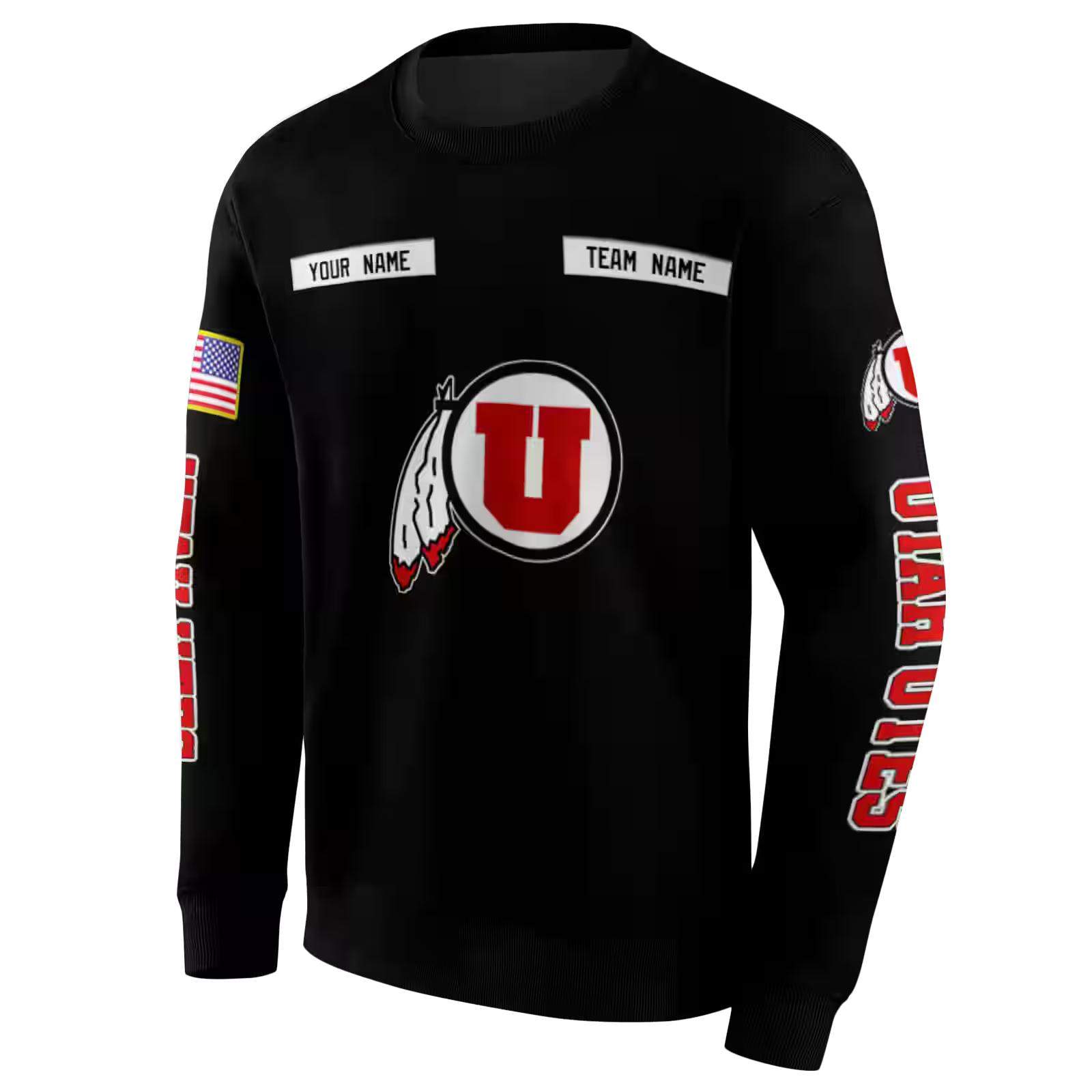 personalized utah utes punisher skull black hoodie new arrival