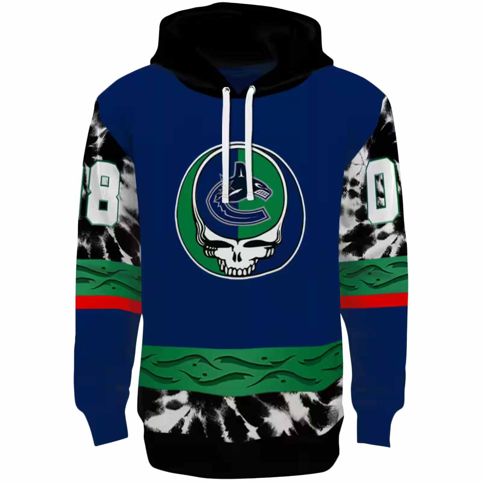 Personalized Vancouver Canucks Grateful Vibes Blue Hoodie