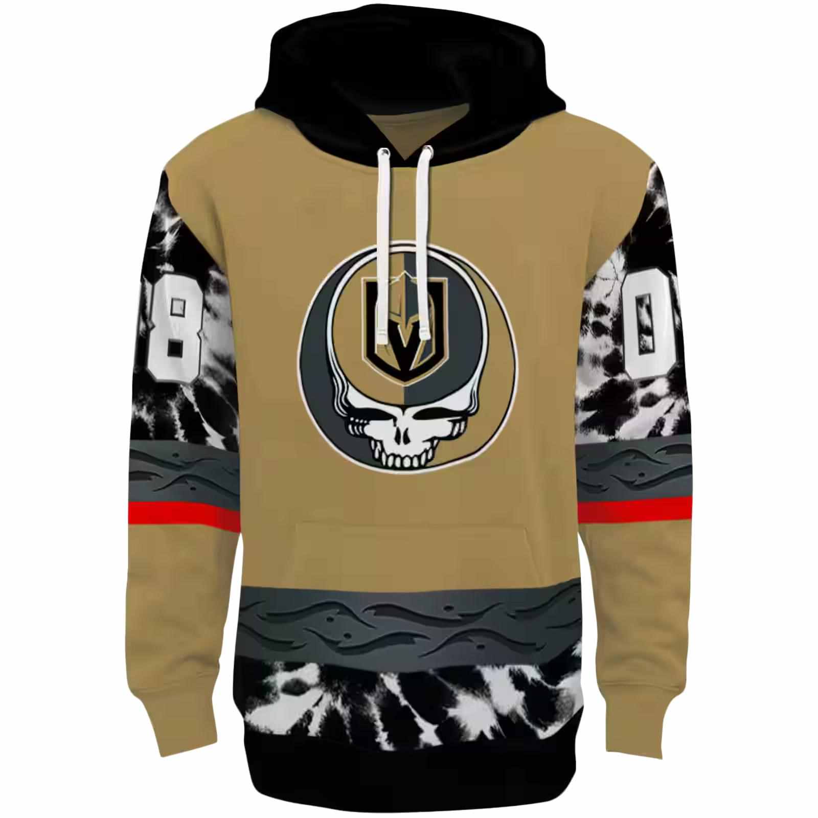 Personalized Vegas Golden Knights Grateful Vibes Tan Hoodie