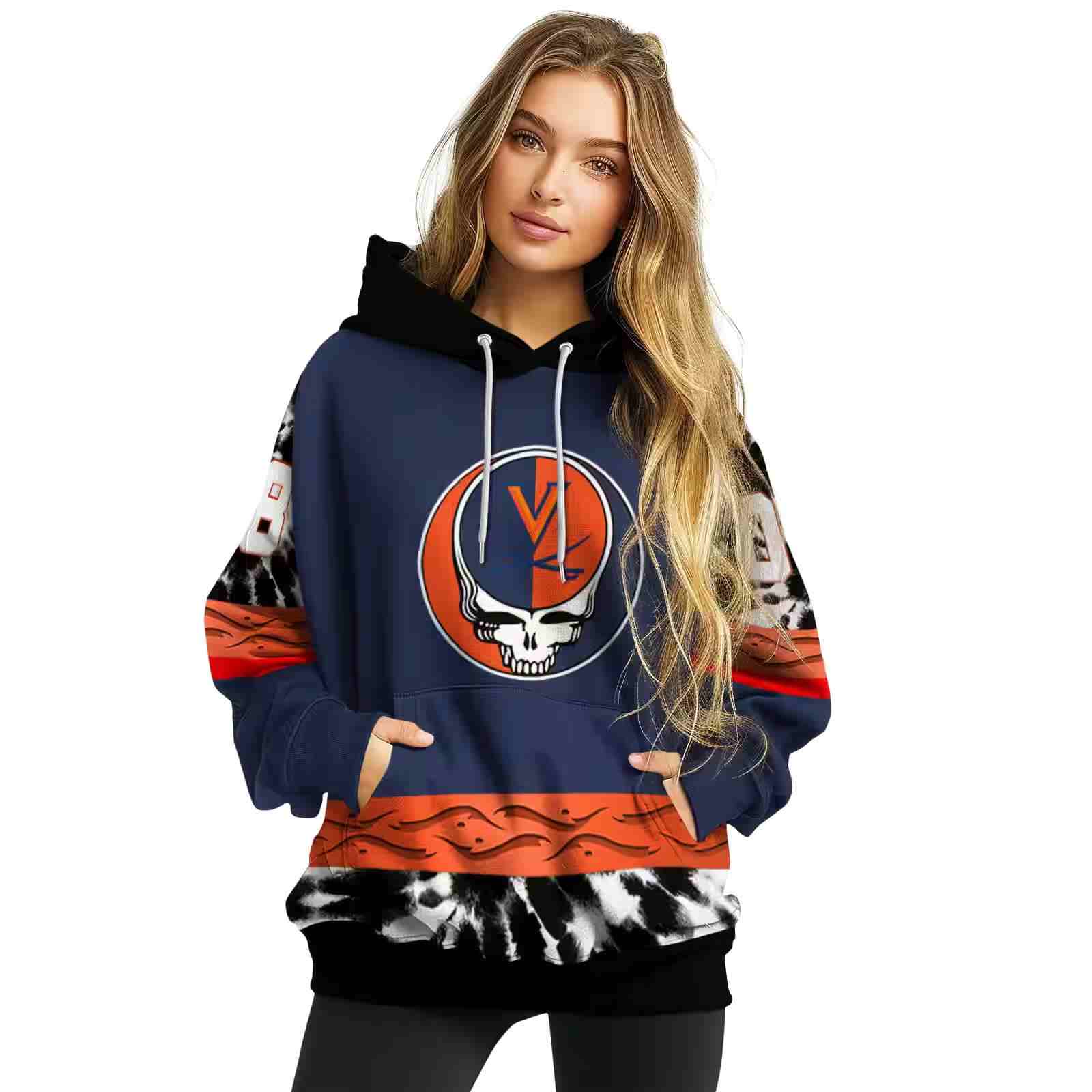 personalized virginia cavaliers grateful vibes blue hoodie high quality