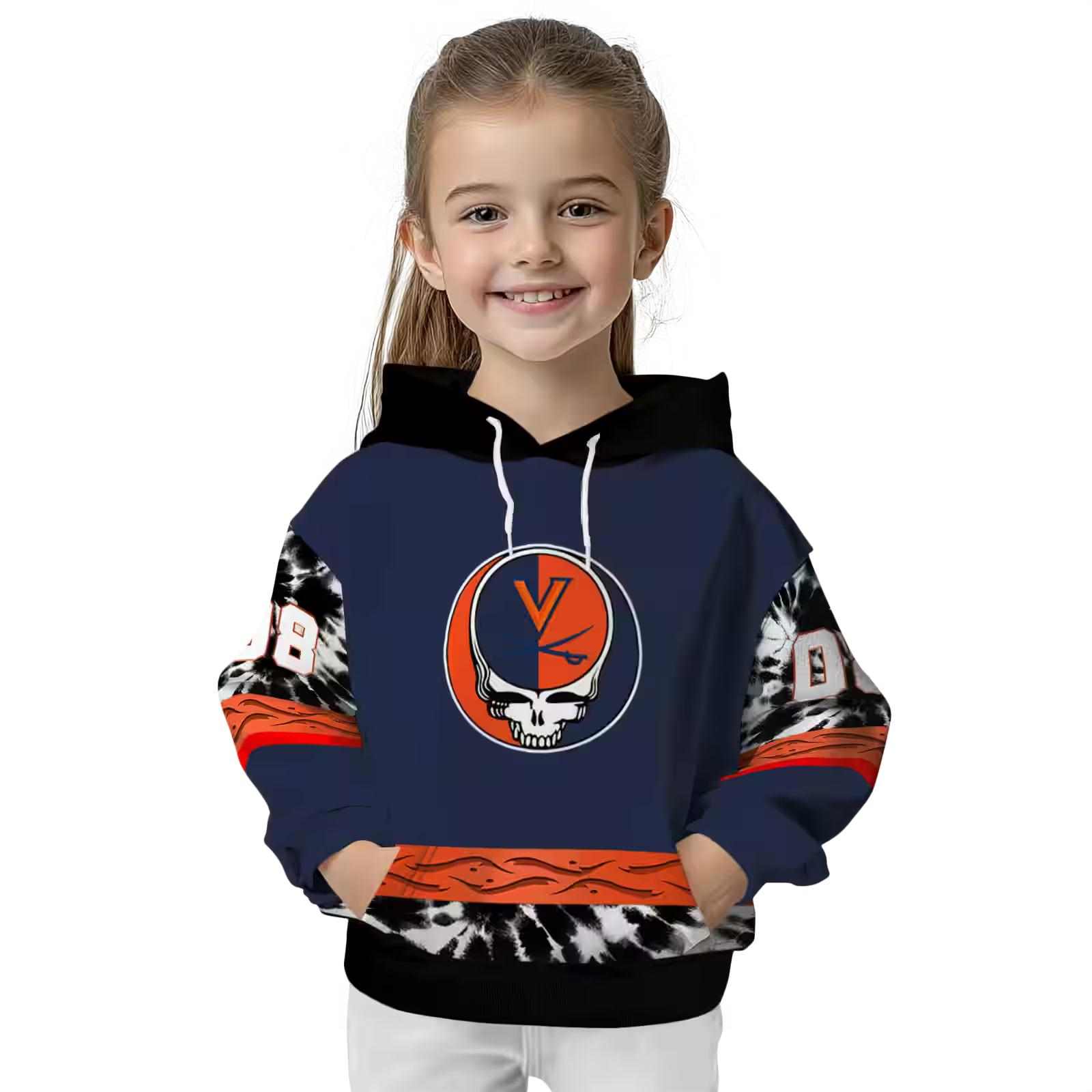 personalized virginia cavaliers grateful vibes blue hoodie top rated