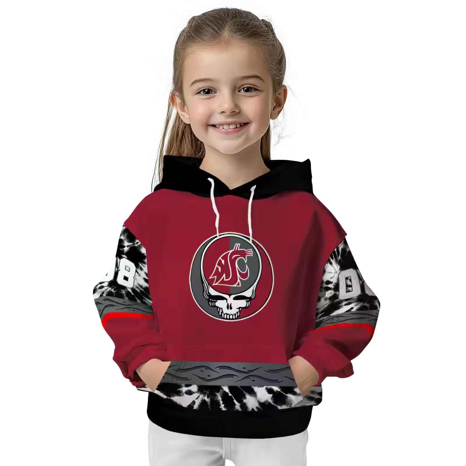 personalized washington state cougars grateful vibes crimson hoodie top rated