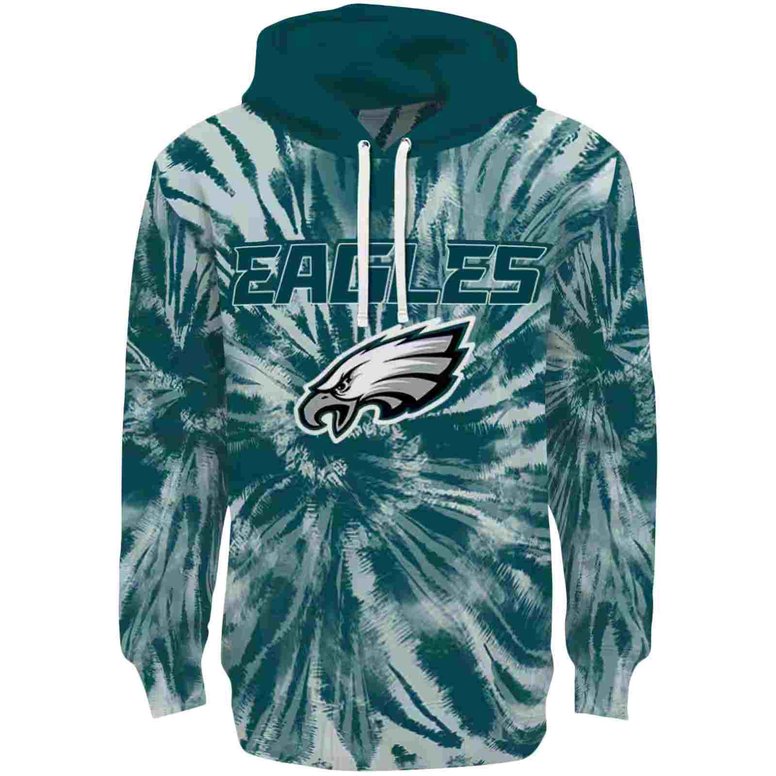 philadelphia eagles tie dye pattern green hoodie best selling