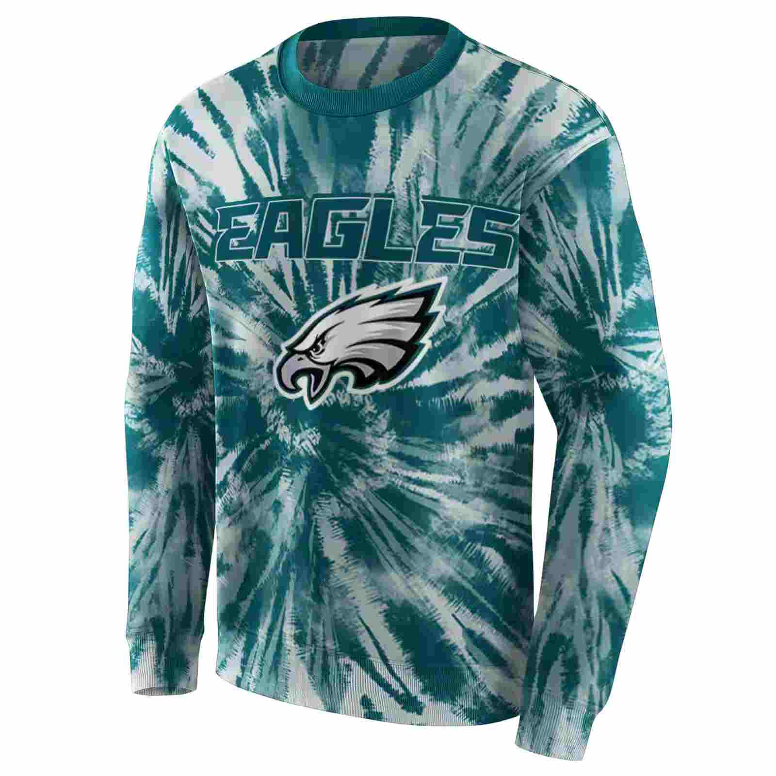 philadelphia eagles tie dye pattern green hoodie new arrival