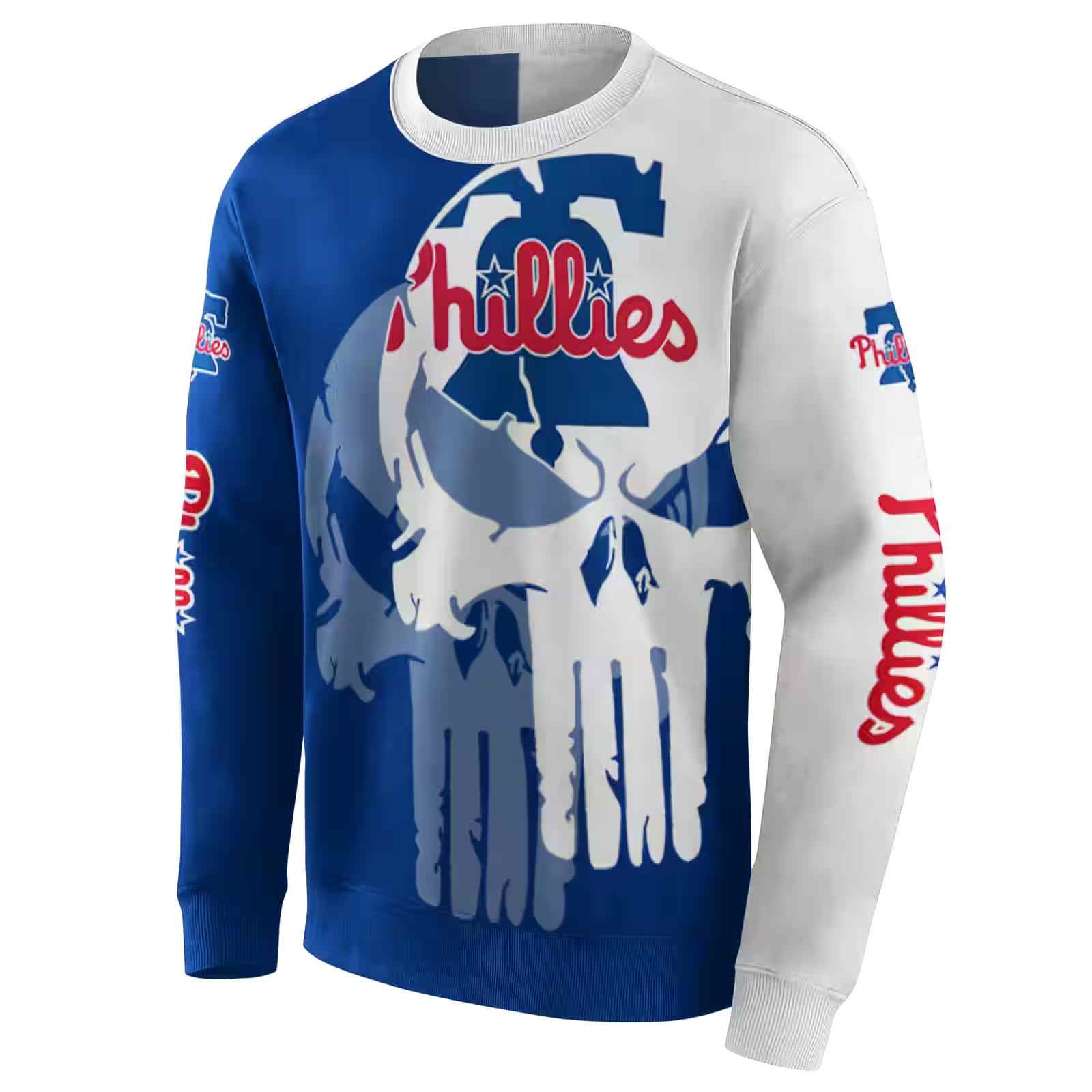 philadelphia phillies graphic punisher blue white hoodie new arrival