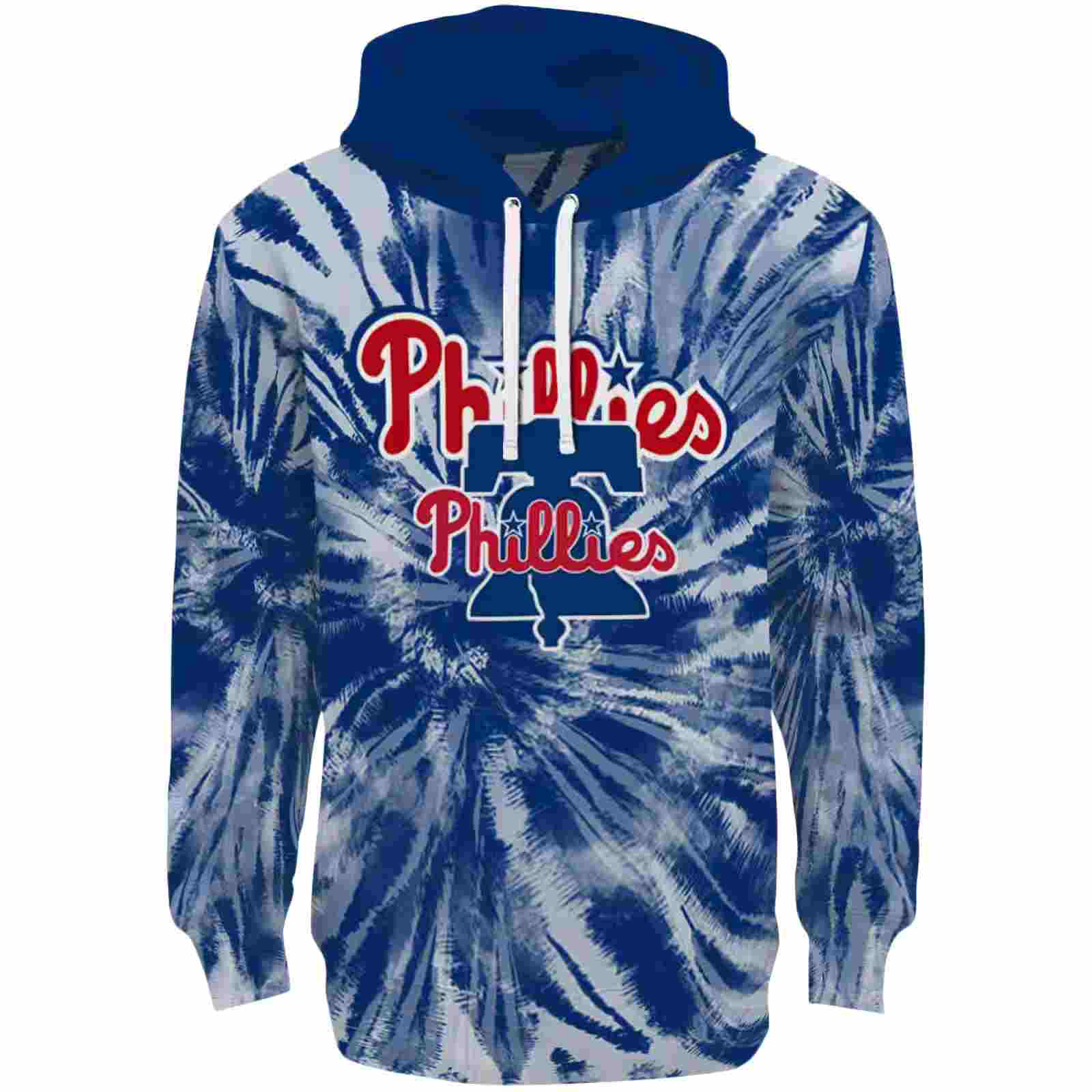 Philadelphia Phillies Tie Dye Pattern Blue Hoodie