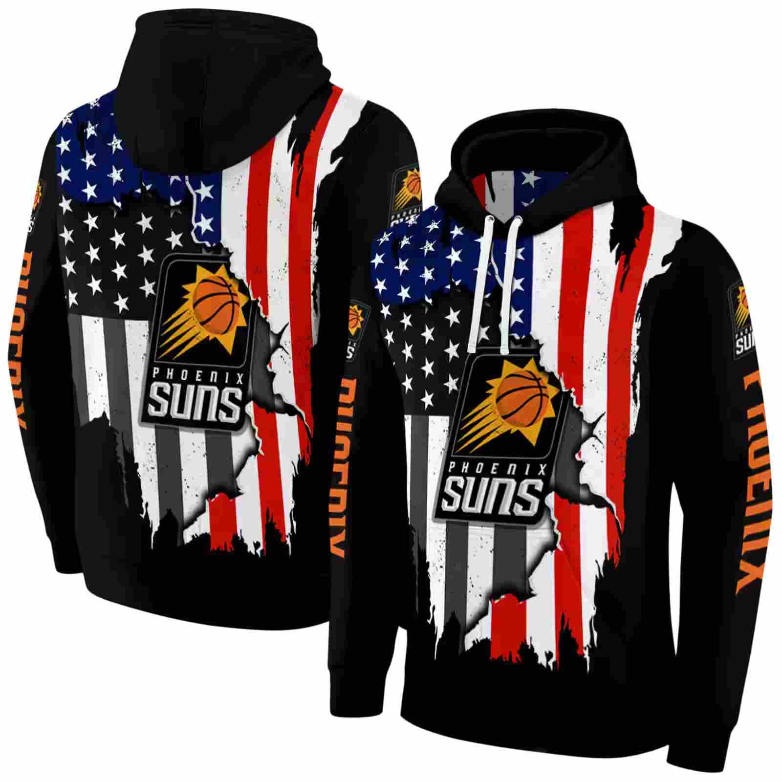 phoenix suns american pride black hoodie fashion forward