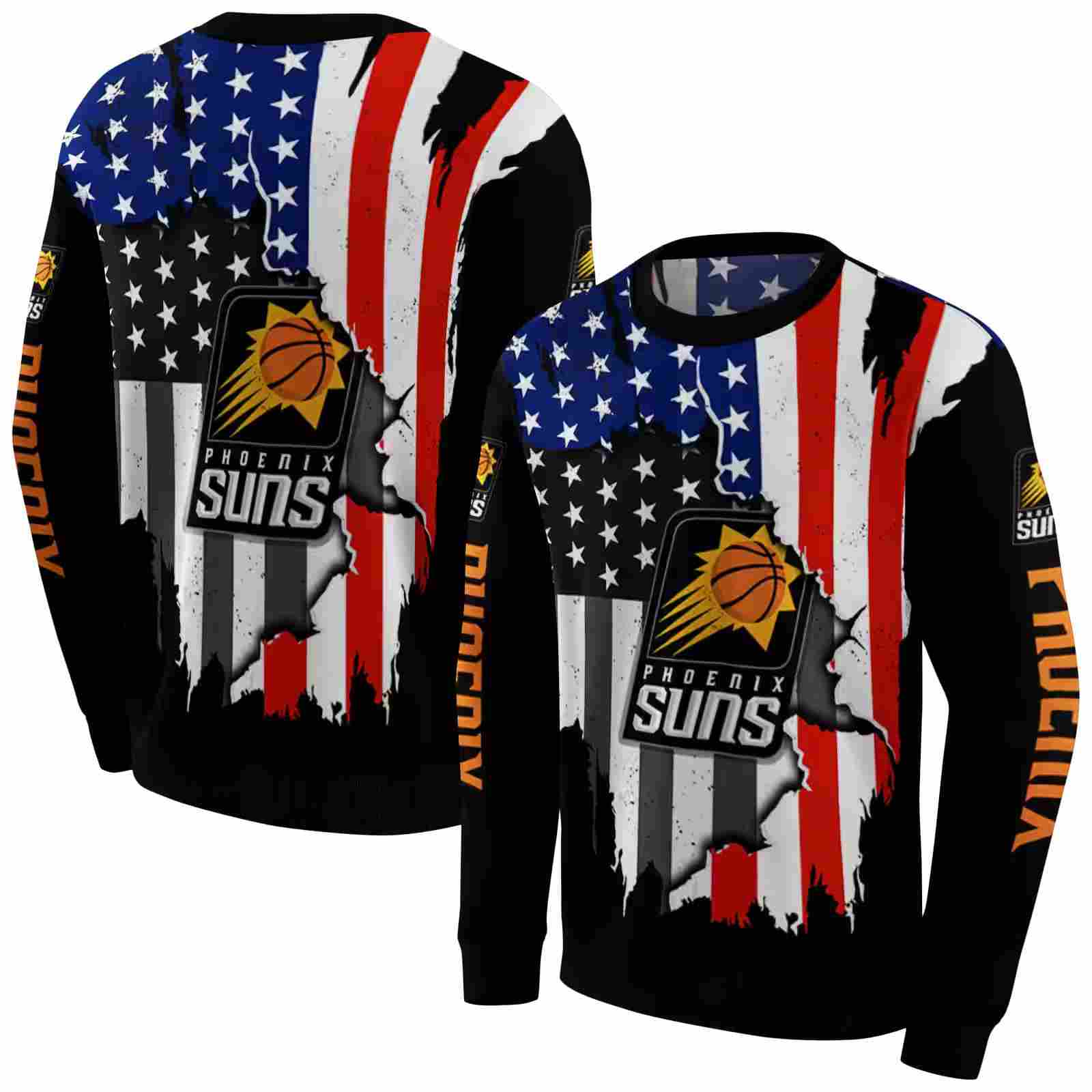 phoenix suns american pride black hoodie premium grade