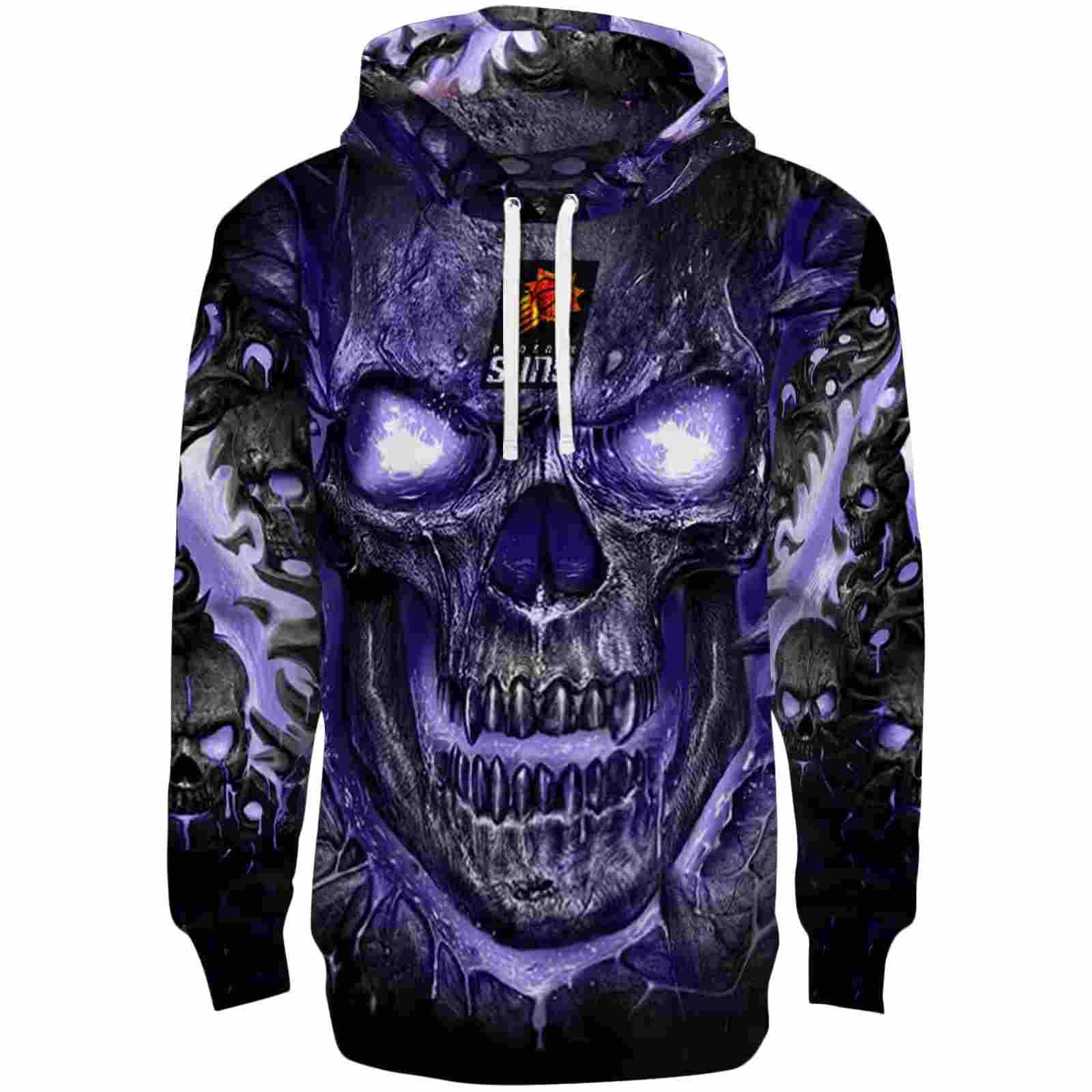 Phoenix Suns Demonic Skull Purple Black Hoodie