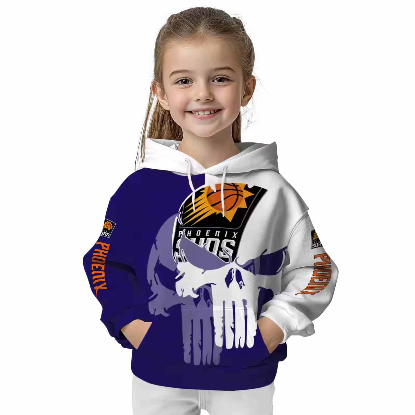 phoenix suns graphic punisher purple white hoodie top rated