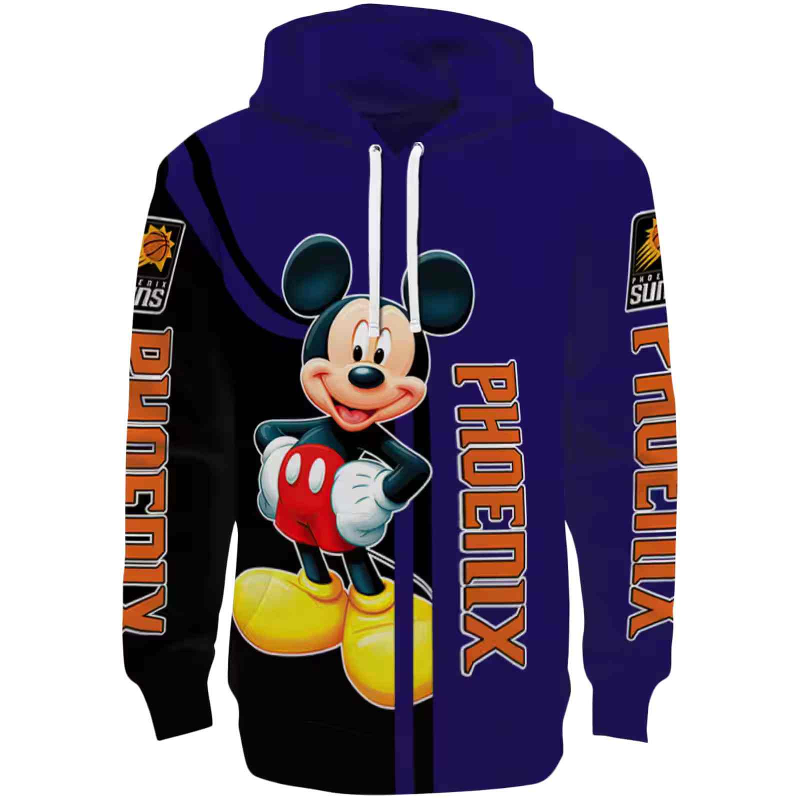 Phoenix Suns Mickey Mouse Purple Black Hoodie