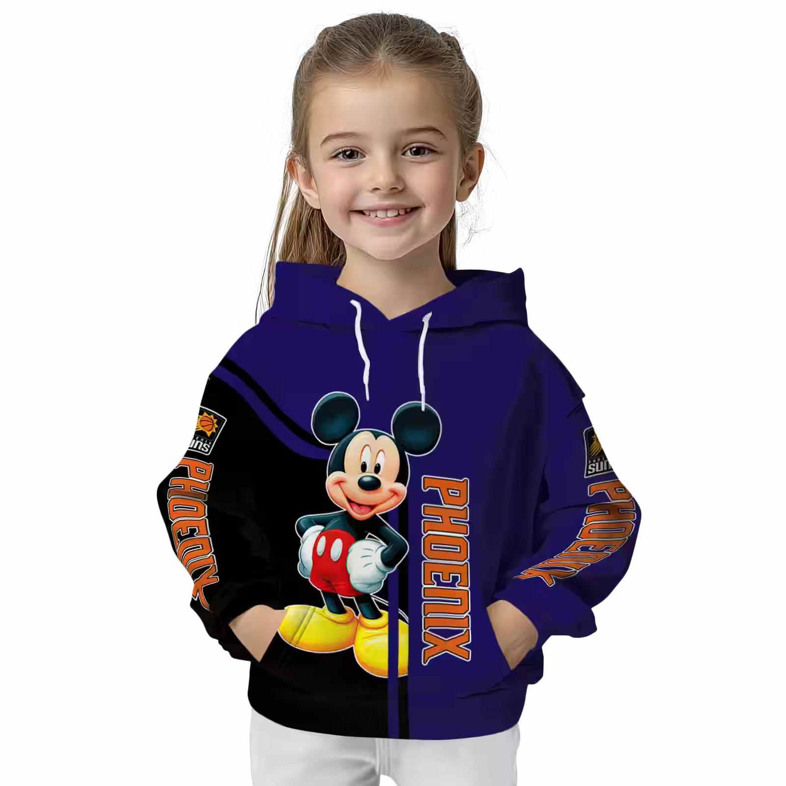 phoenix suns mickey mouse purple black hoodie top rated