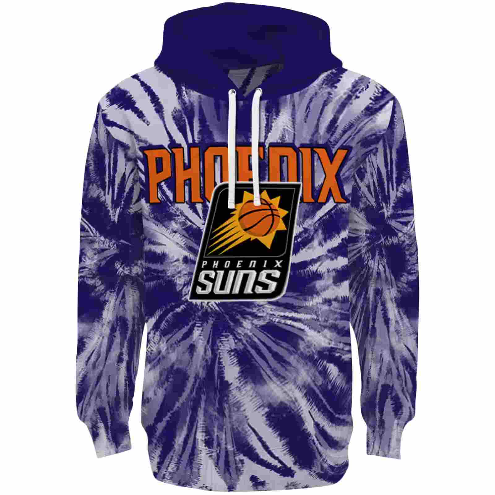 Phoenix Suns Tie Dye Pattern Purple Hoodie