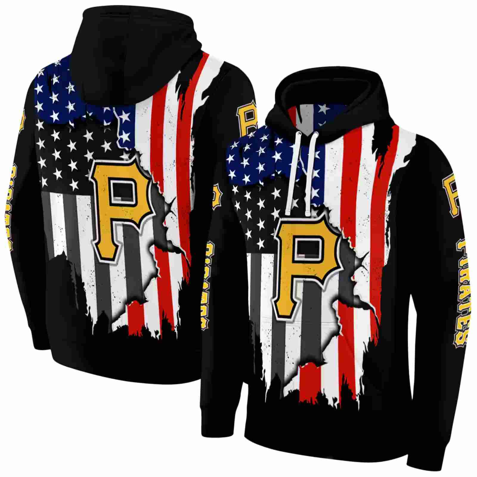 pittsburgh pirates american pride black hoodie fashion forward