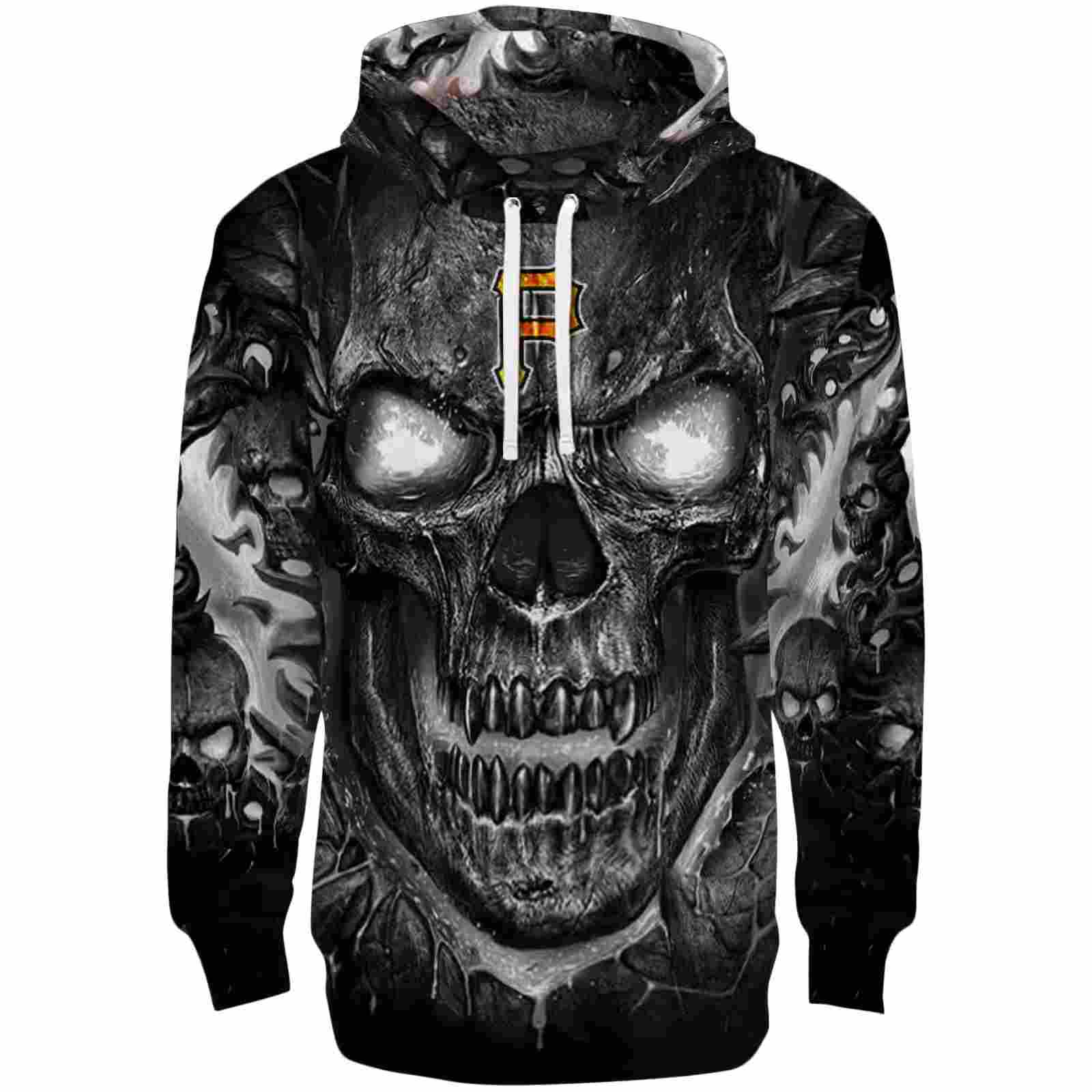 Pittsburgh Pirates Demonic Skull Black Hoodie