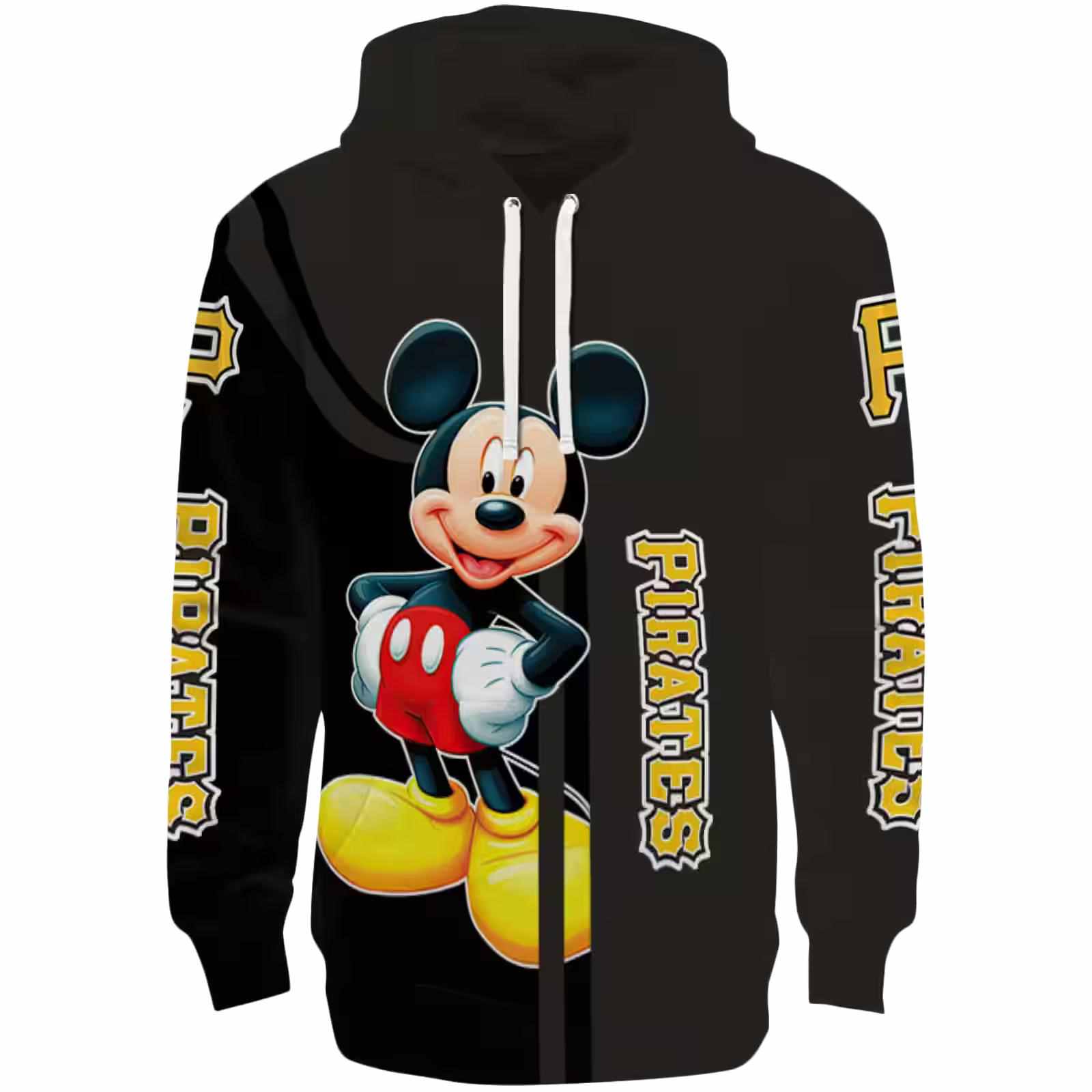 Pittsburgh Pirates Mickey Mouse Black Hoodie