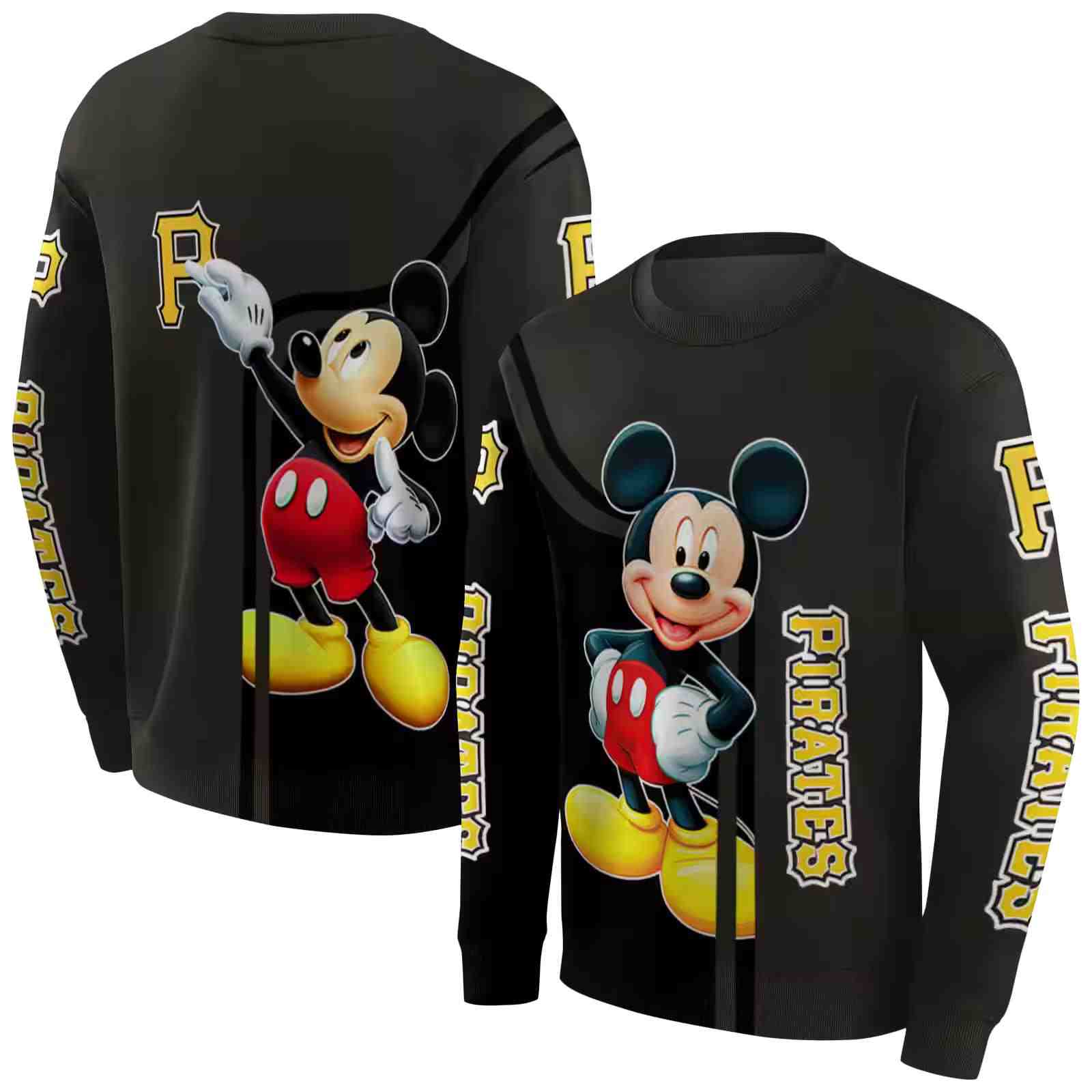 pittsburgh pirates mickey mouse black hoodie premium grade