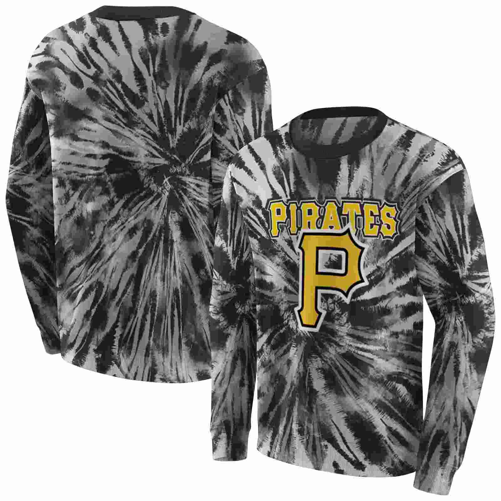 pittsburgh pirates tie dye pattern black hoodie premium grade