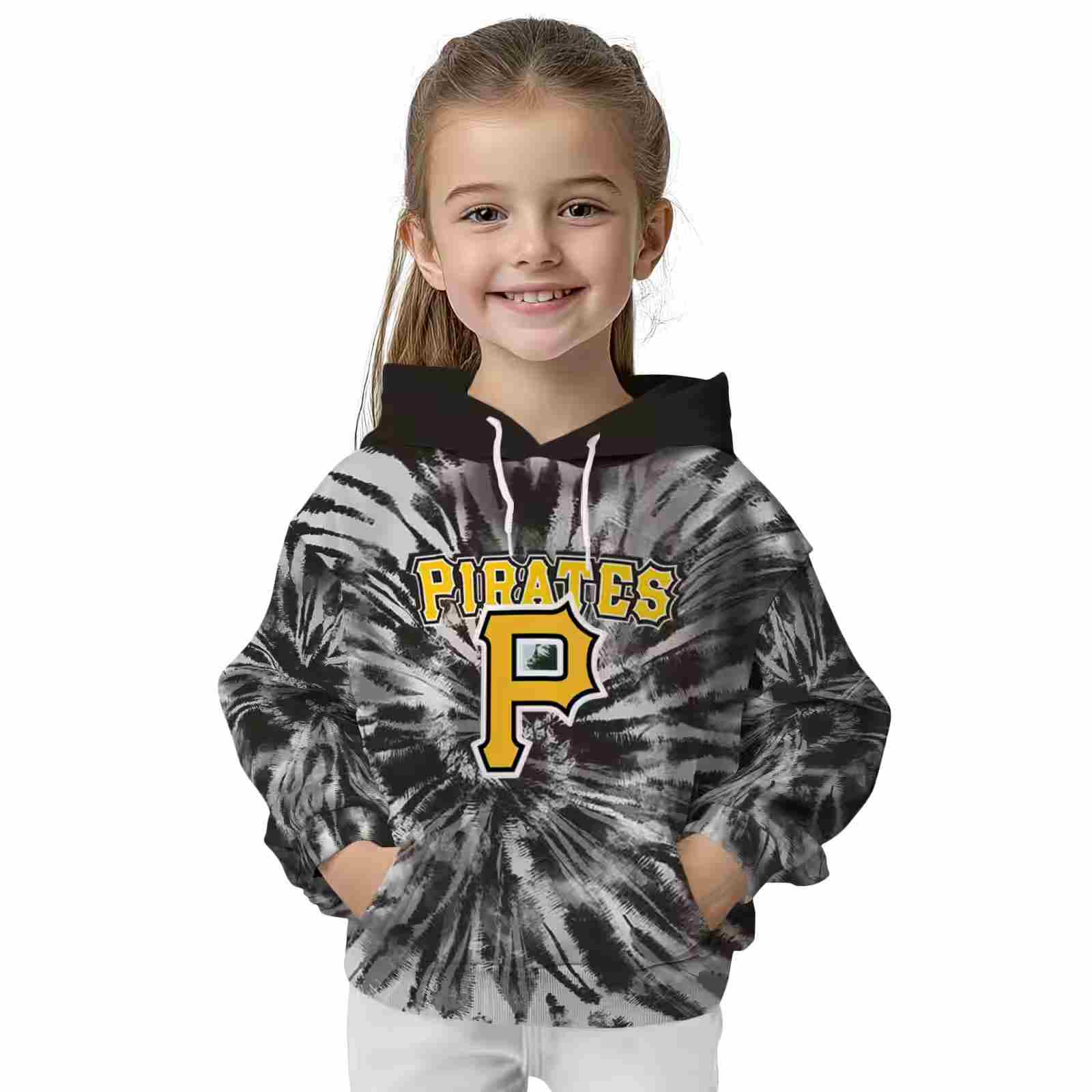 pittsburgh pirates tie dye pattern black hoodie top rated