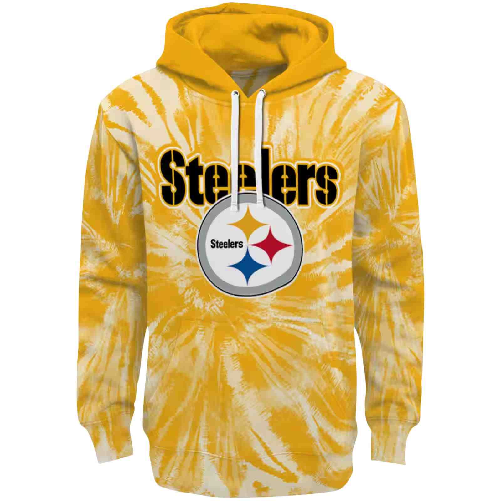 pittsburgh steelers tie dye pattern gold hoodie best selling