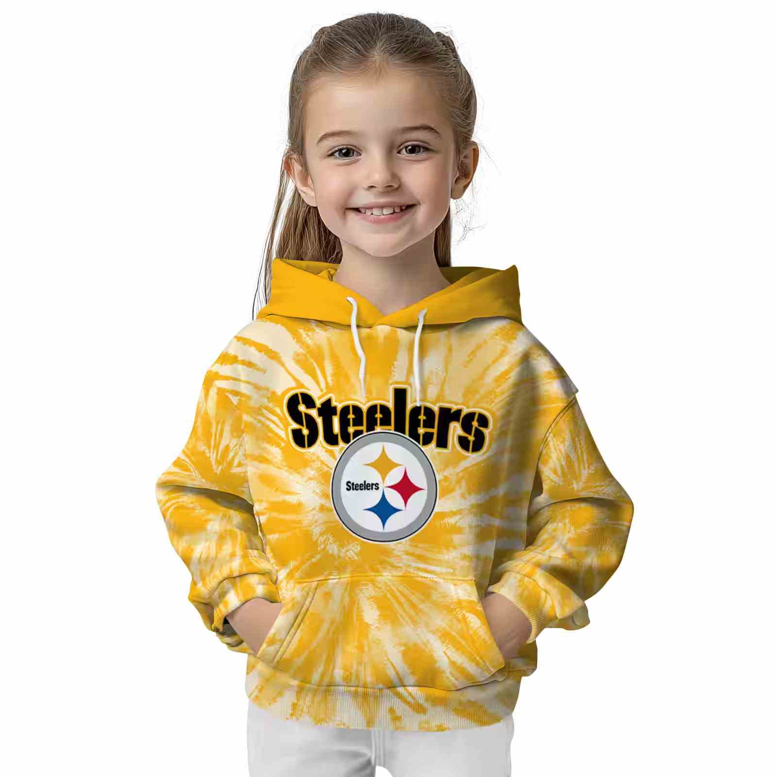 pittsburgh steelers tie dye pattern gold hoodie top rated