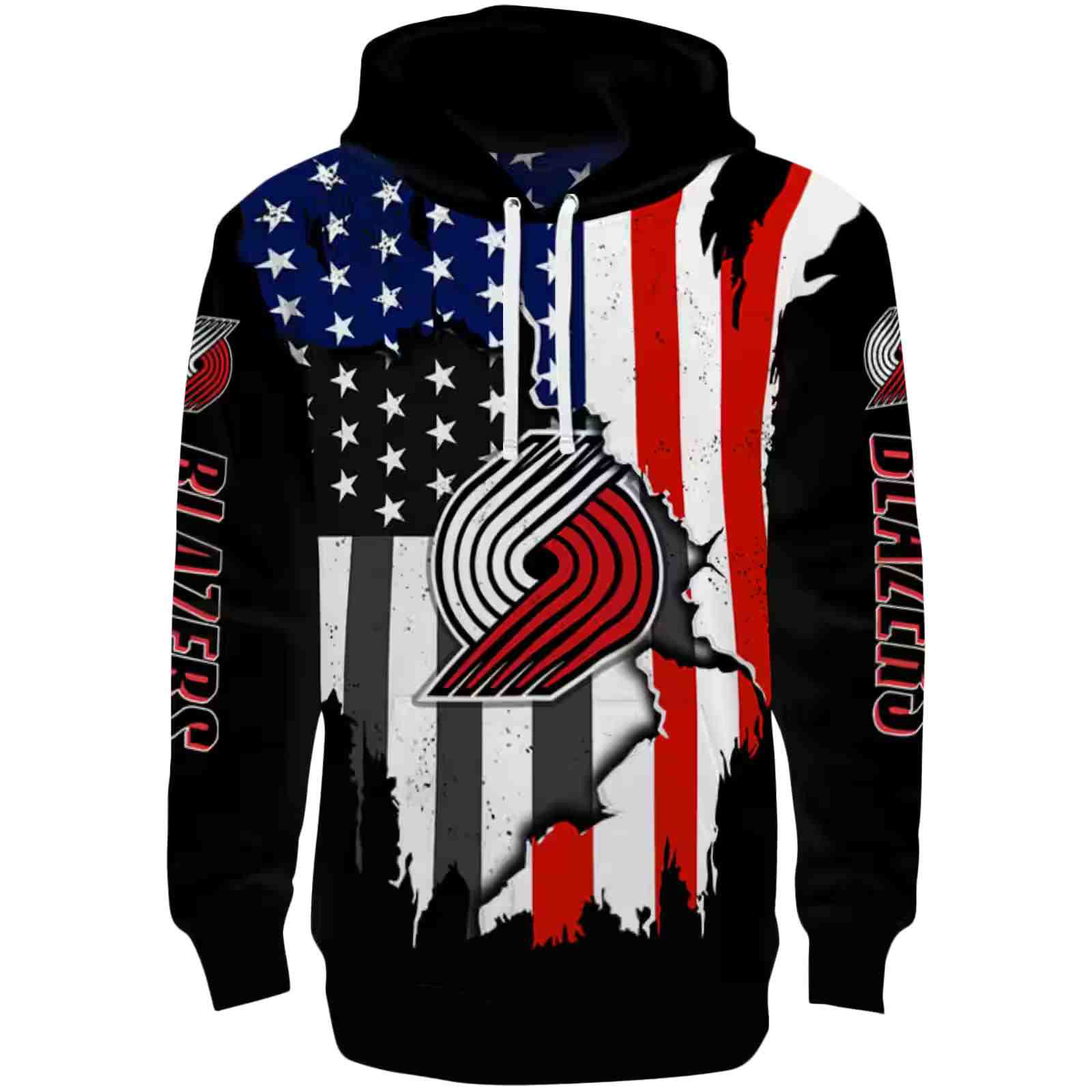 Portland Trail Blazers American Pride Black Hoodie