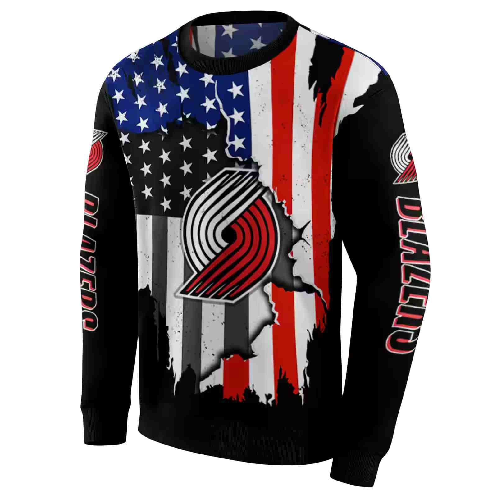 portland trail blazers american pride black hoodie new arrival