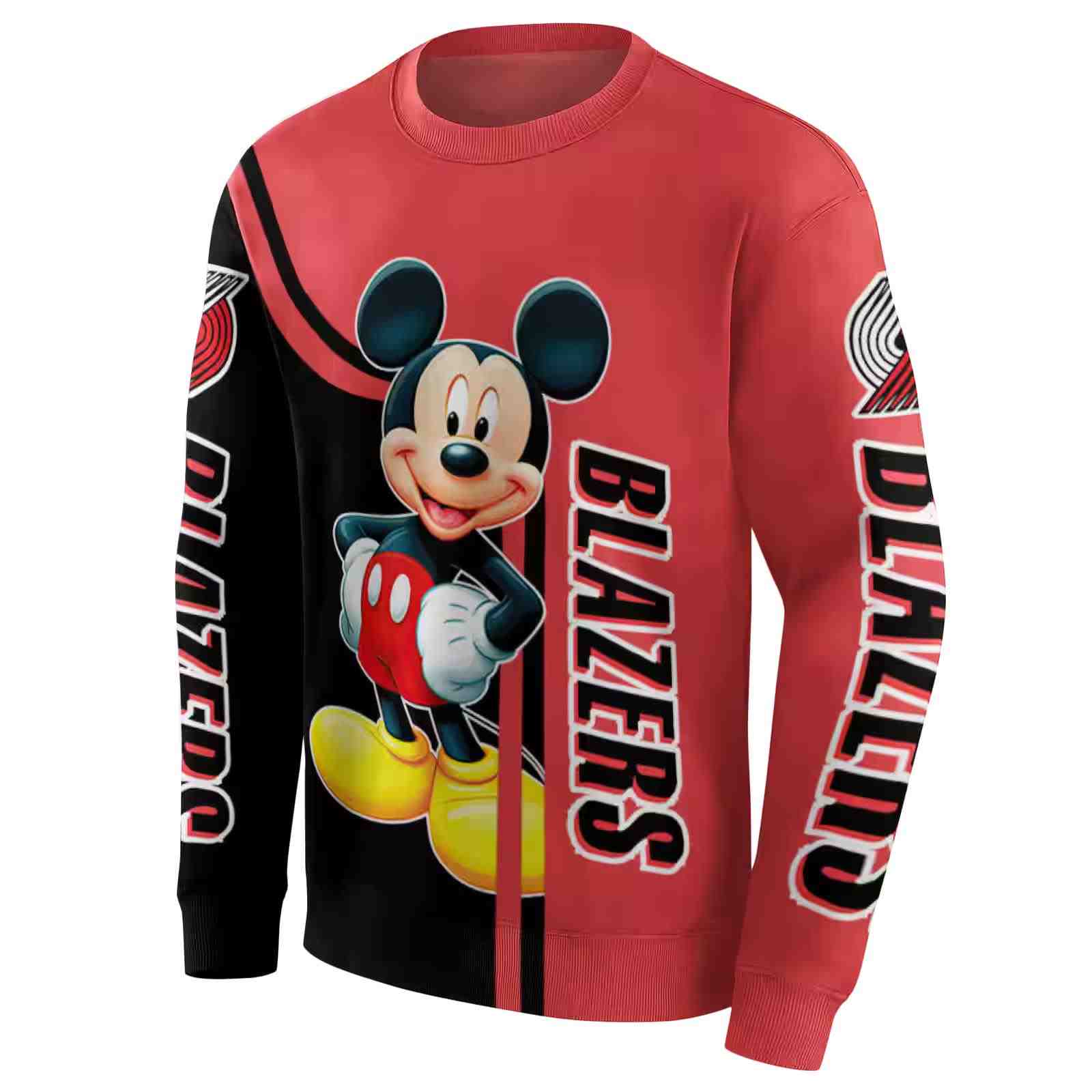 portland trail blazers mickey mouse red black hoodie new arrival