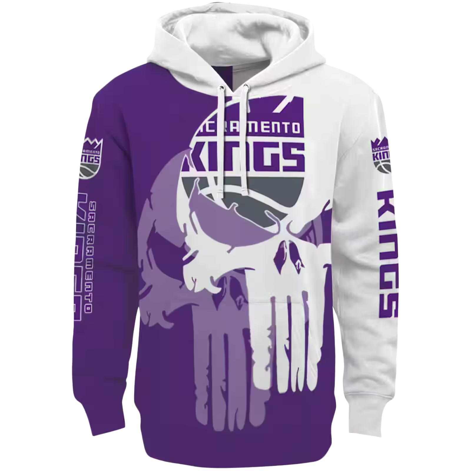 Sacramento Kings Graphic Punisher Purple White Hoodie