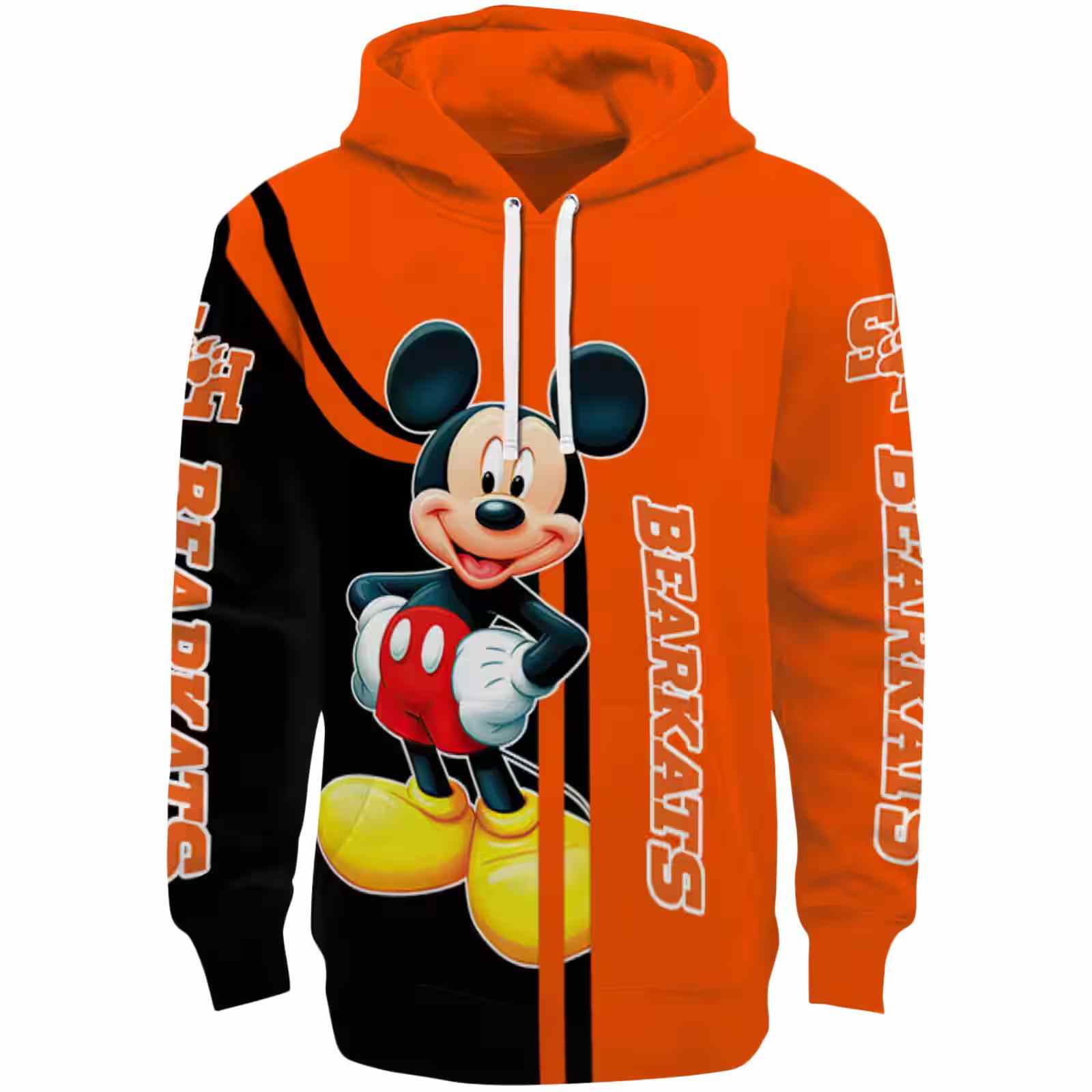 Sam Houston Bearkats Mickey Mouse Orange Black Hoodie