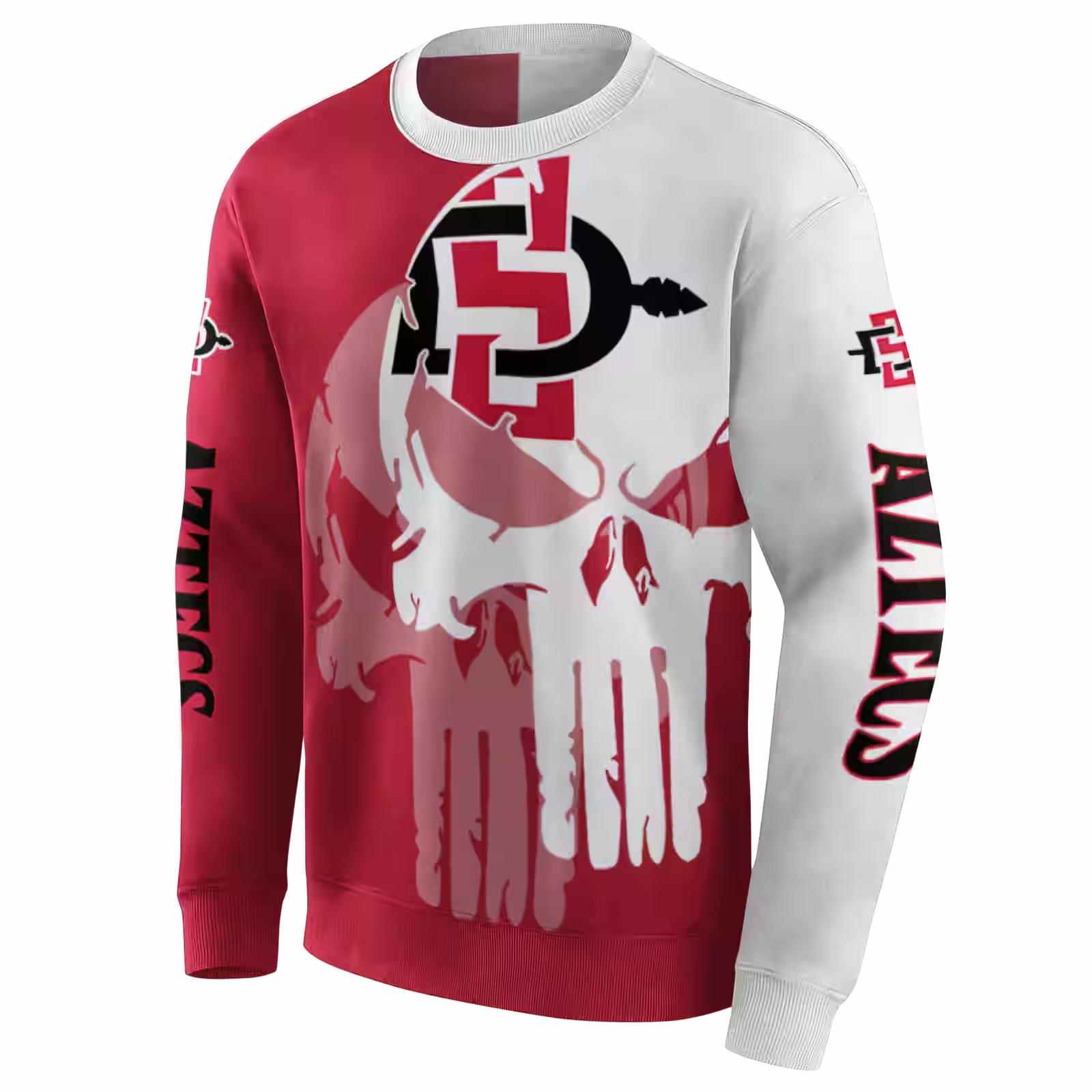 san diego state aztecs graphic punisher red white hoodie new arrival