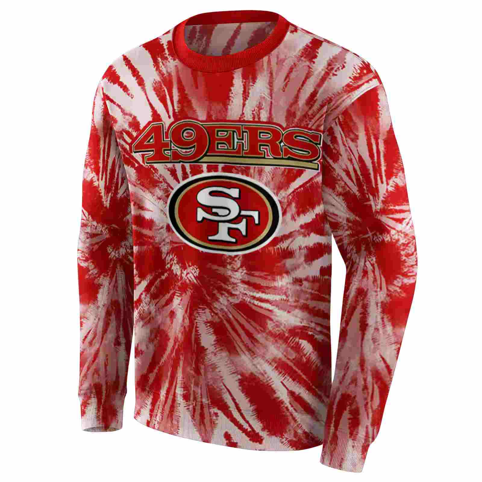 san francisco 49ers tie dye pattern red hoodie new arrival