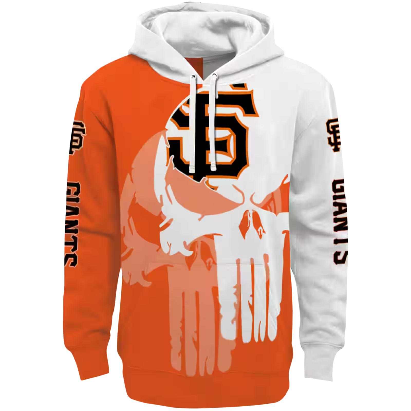 San Francisco Giants Graphic Punisher Orange White Hoodie