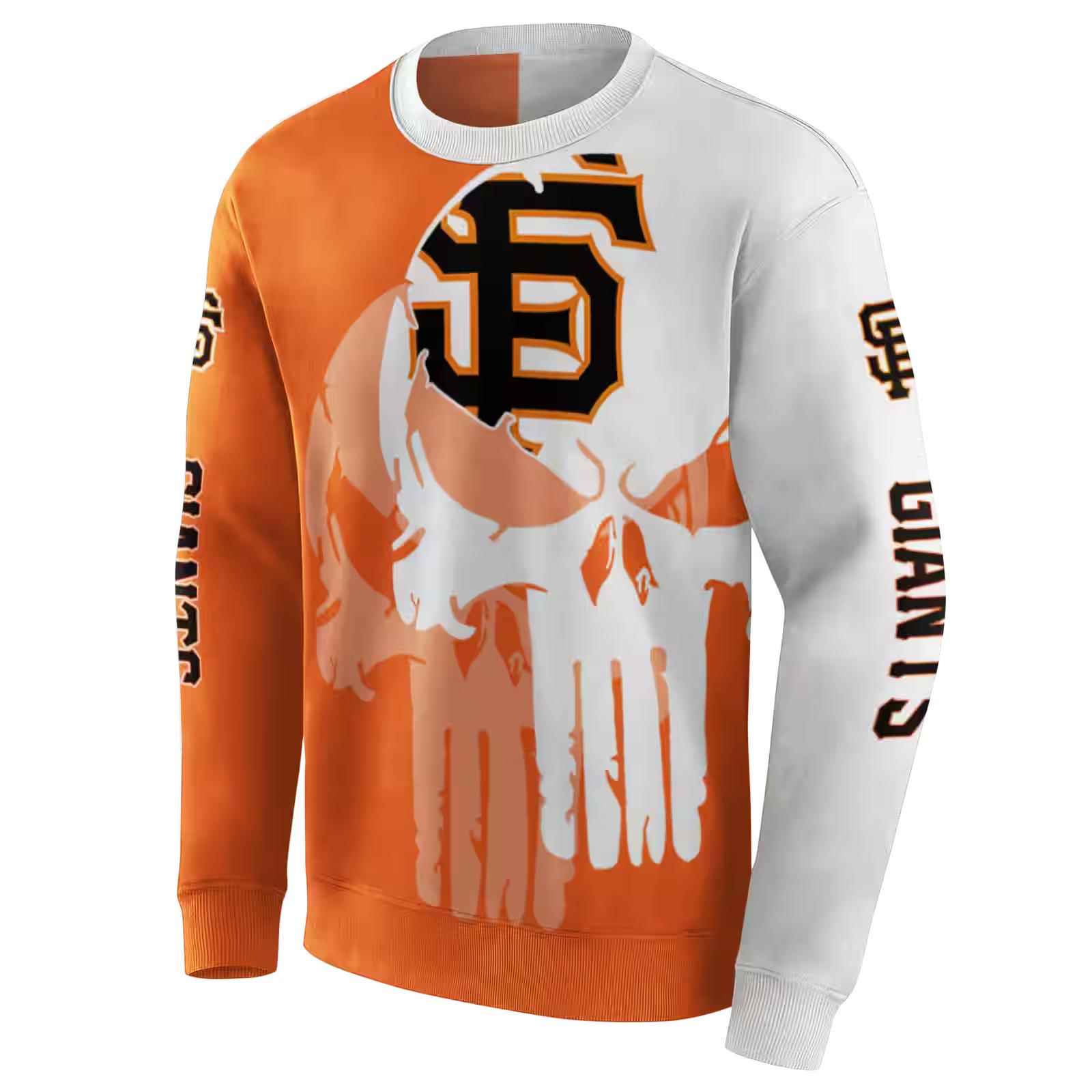 san francisco giants graphic punisher orange white hoodie new arrival