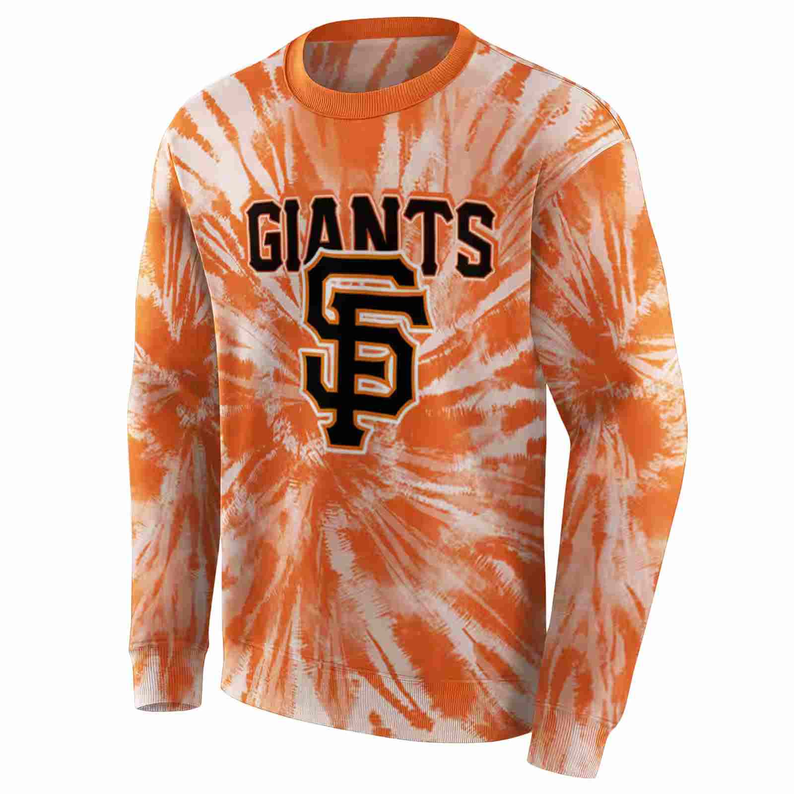 san francisco giants tie dye pattern orange hoodie new arrival