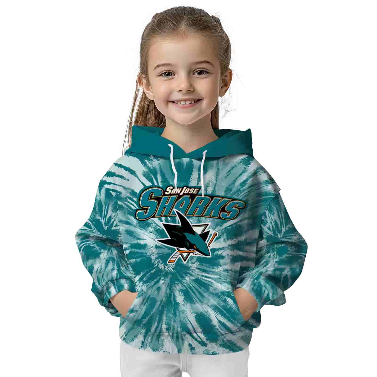 san jose sharks tie dye pattern teal hoodie top rated