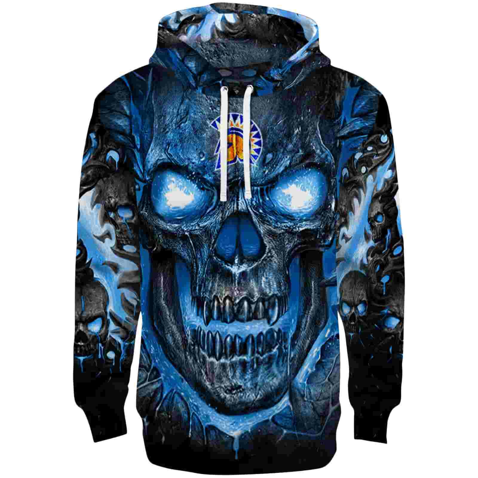 San Jose State Spartans Demonic Skull Blue Black Hoodie